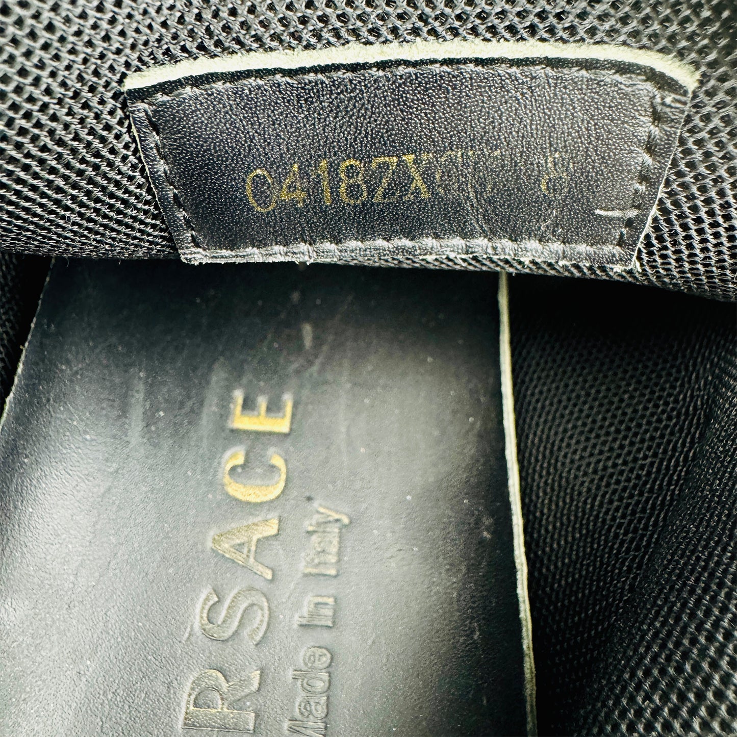 Versace Men's Greek Key Black Shoes (Size 42/42.5) - DSU5638