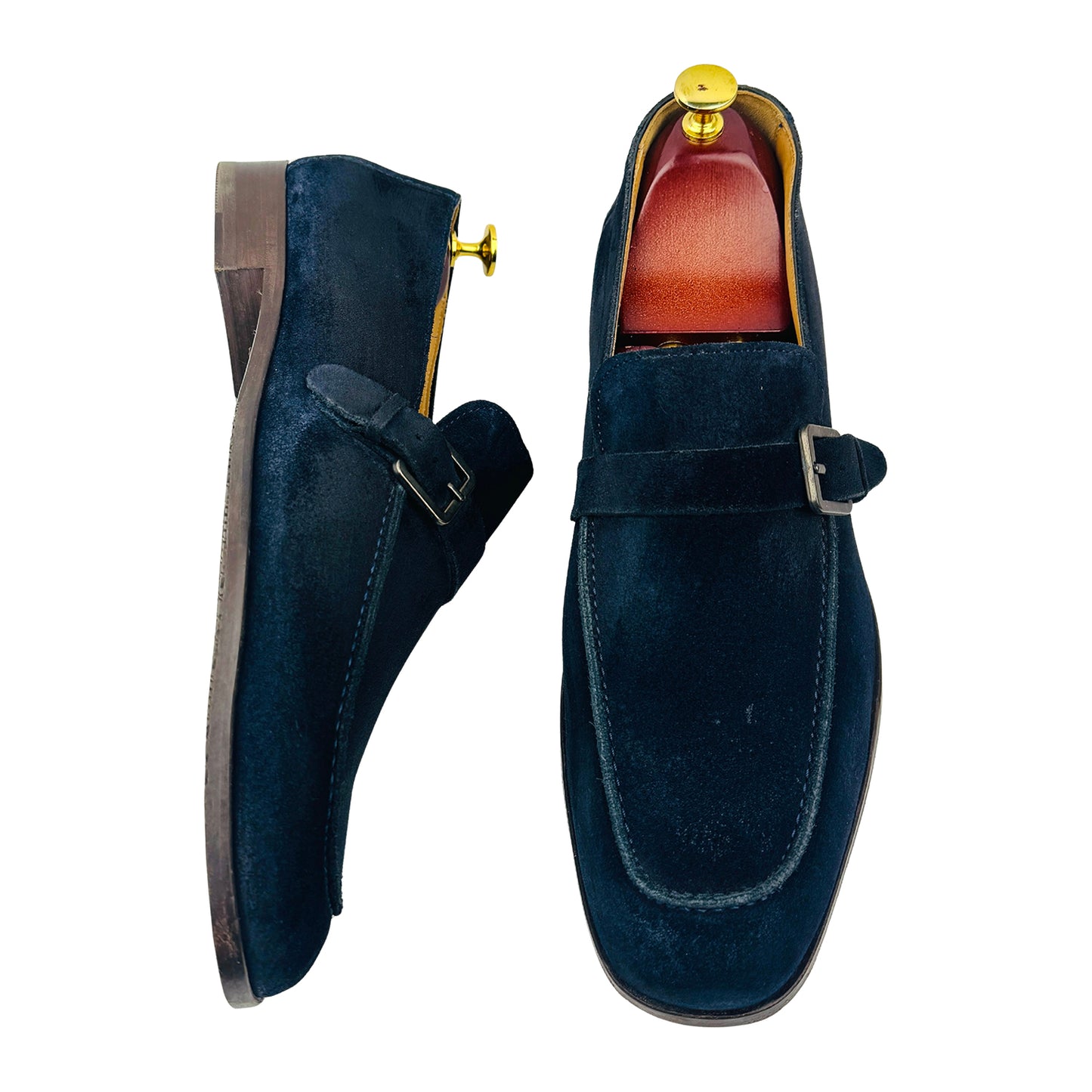 Emidio Tucci Men's Navy Suede Loafers (Size 45)