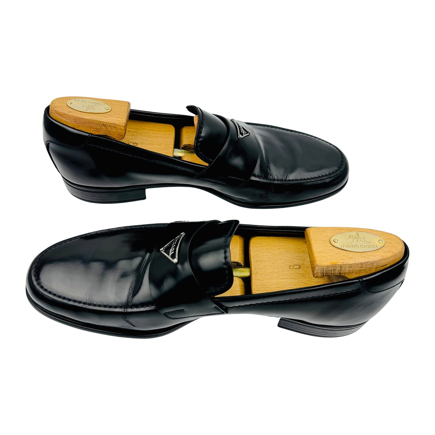 Prada Men's Black Brushed Leather Loafer (Size 42.5)