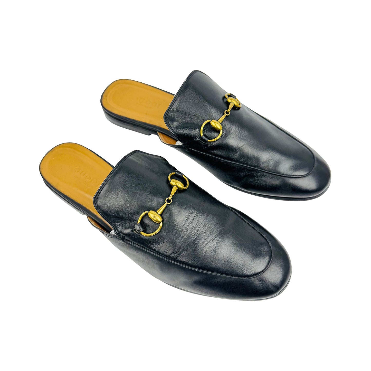 Gucci Princetown Black Leather Mules (Size 42)