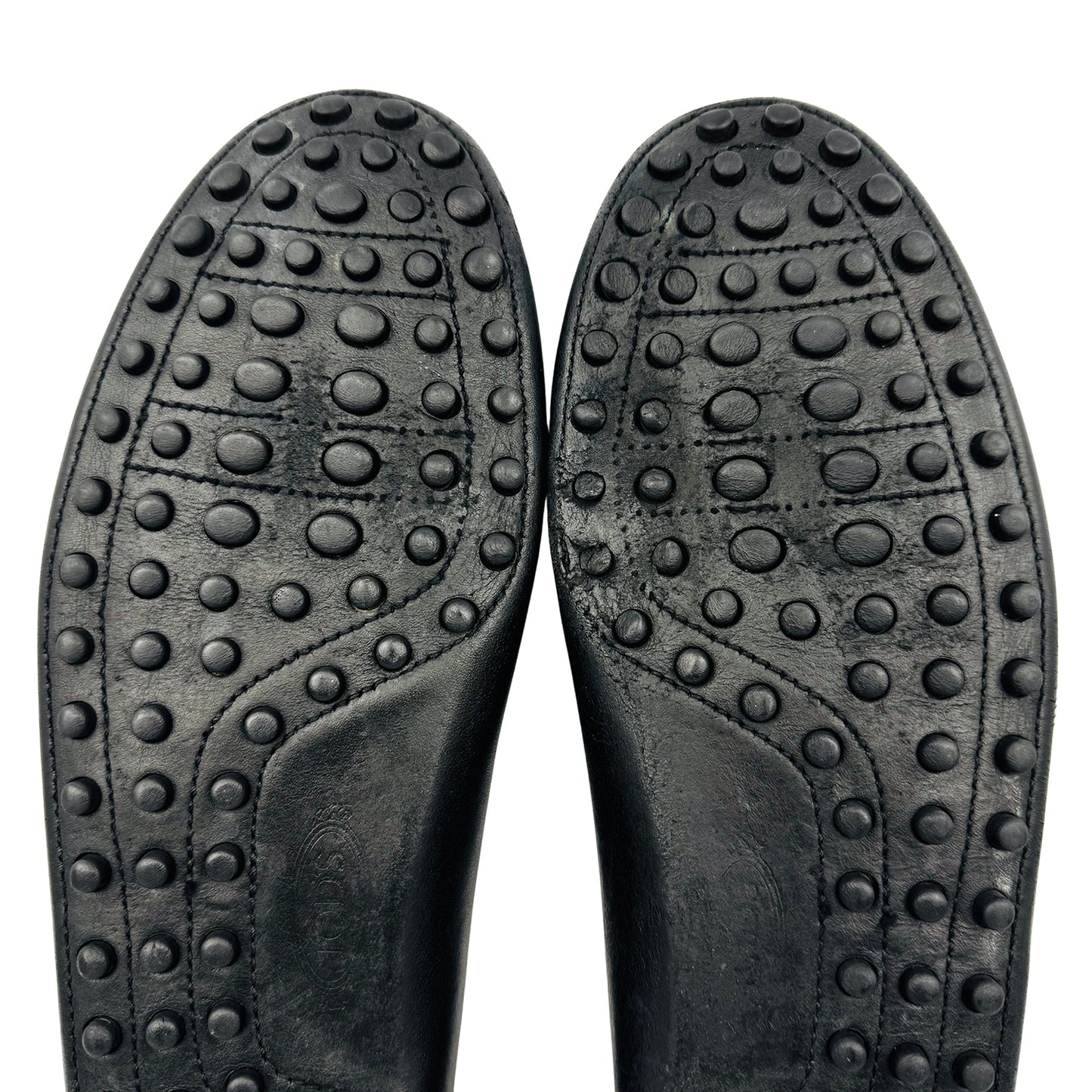 Tod's Men's T Logo Black Leather Loafers (Size 44)