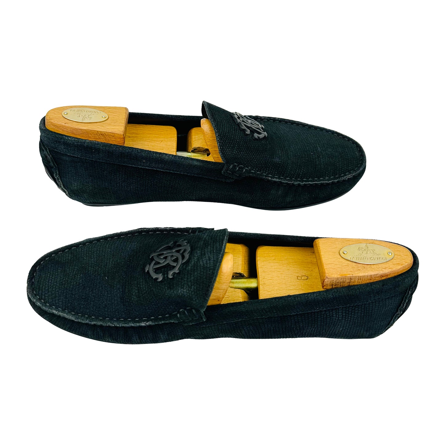 Roberto Cavalli Navy Blue Suede Loafers (Size 42.5/43)