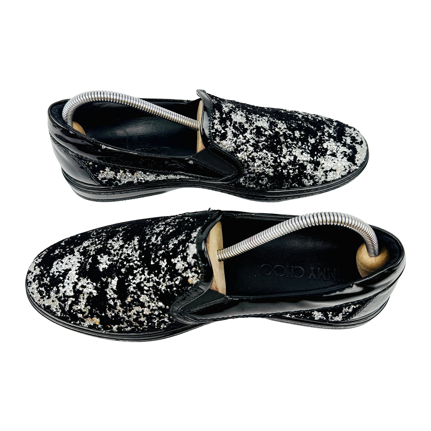 Jimmy Choo Black Patent Leather Trim Shoes (Size 42.5/43)