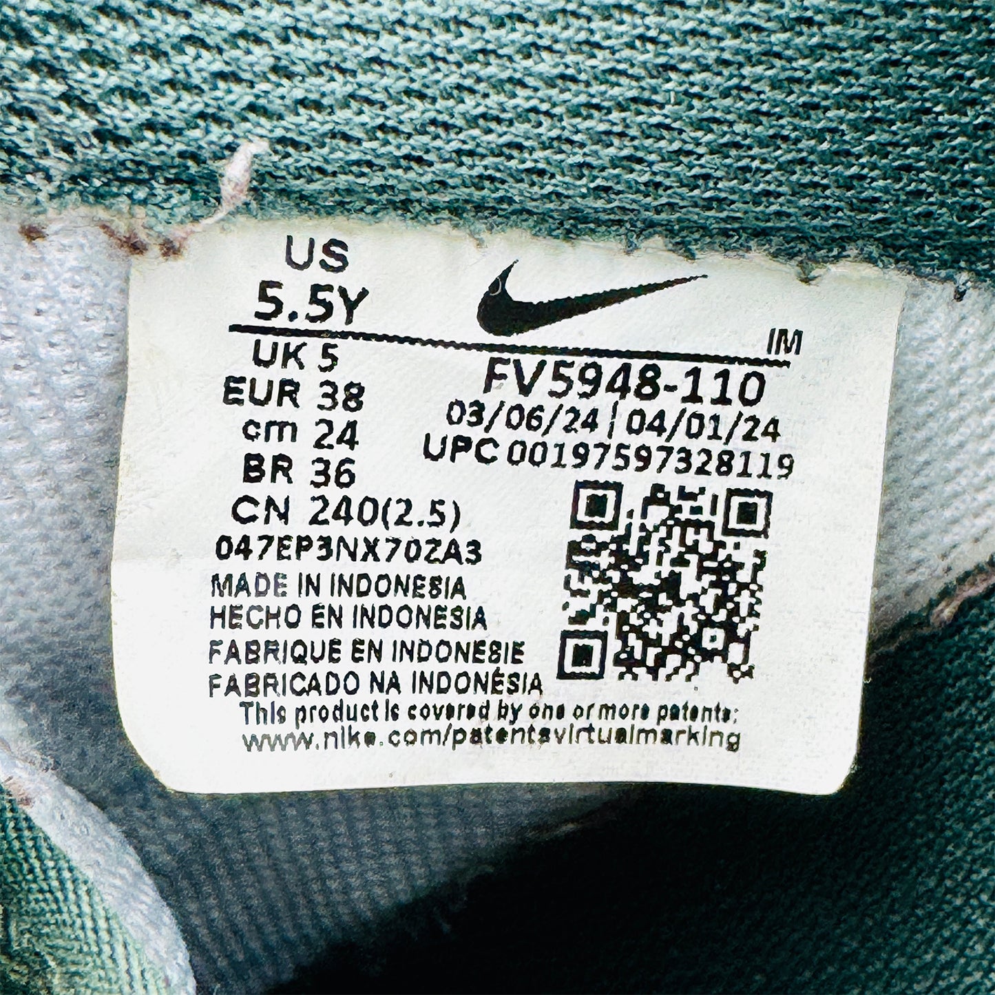 Nike Air Force 1 Low (GS) Sneakers (Size 38) - FV5948-110