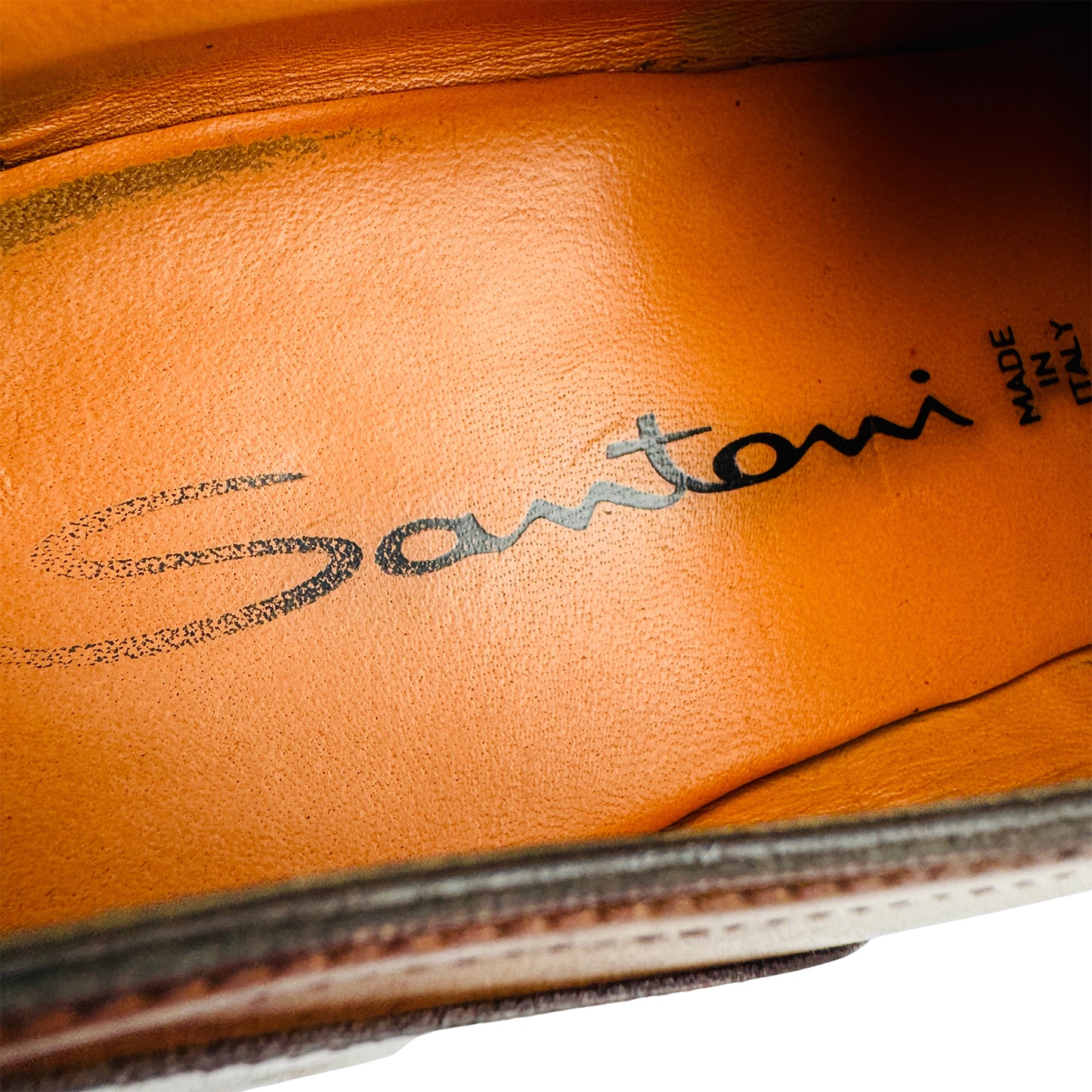 Santoni Men's Brown Leather Cap-Toe Oxfords (Size 44/44.5)