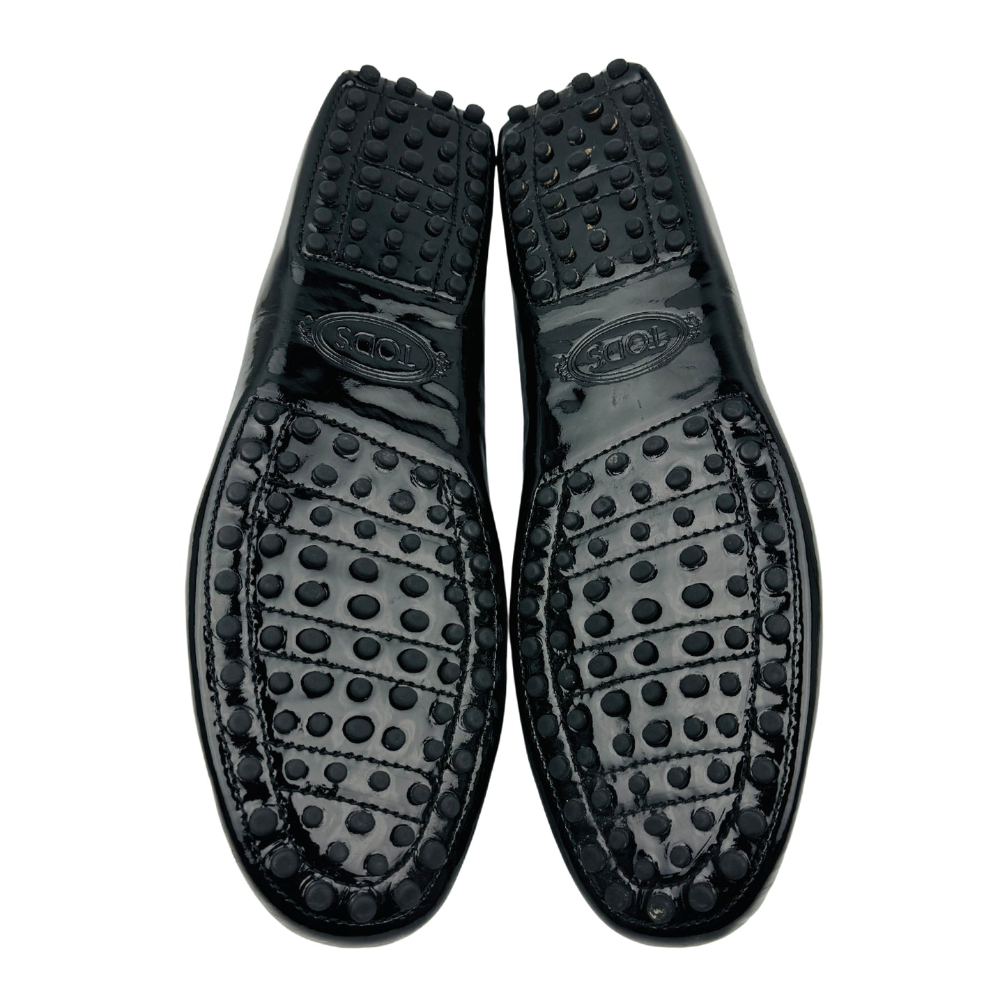 Tod's Gommino Black Patent Leather Driving Loafers (Size 43)