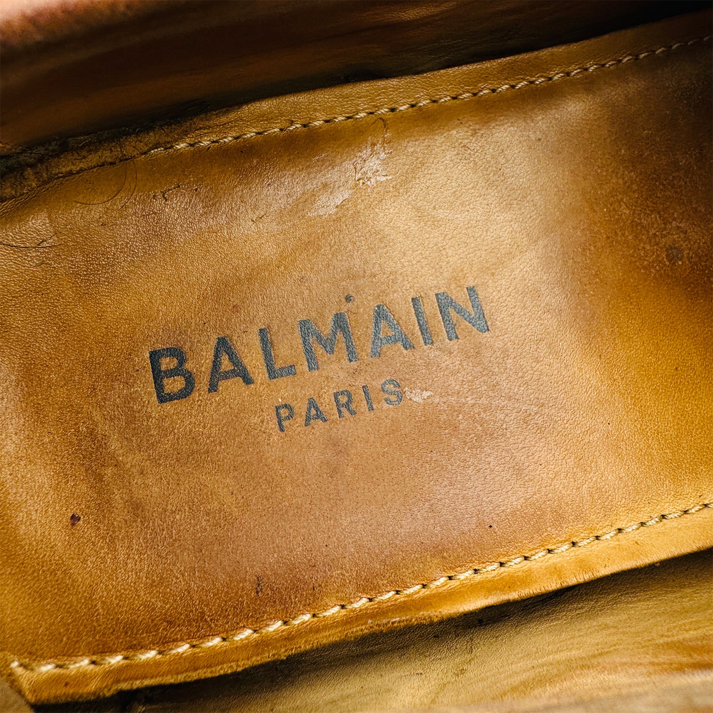 Balmain Paris B Monogram Brown Loafers (Size 42.5)