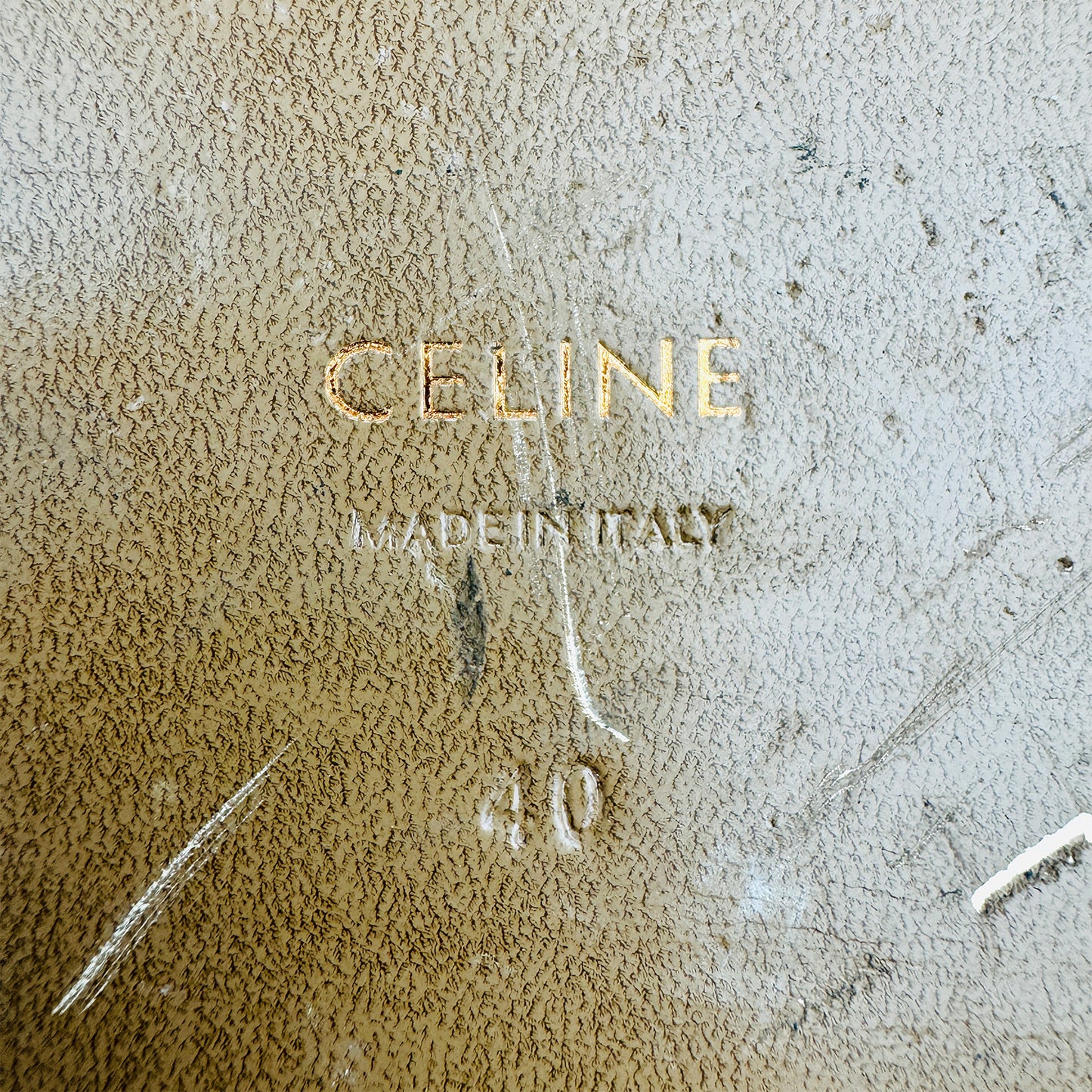 Celine 'Brown White' Leather Sandals (Size 40)