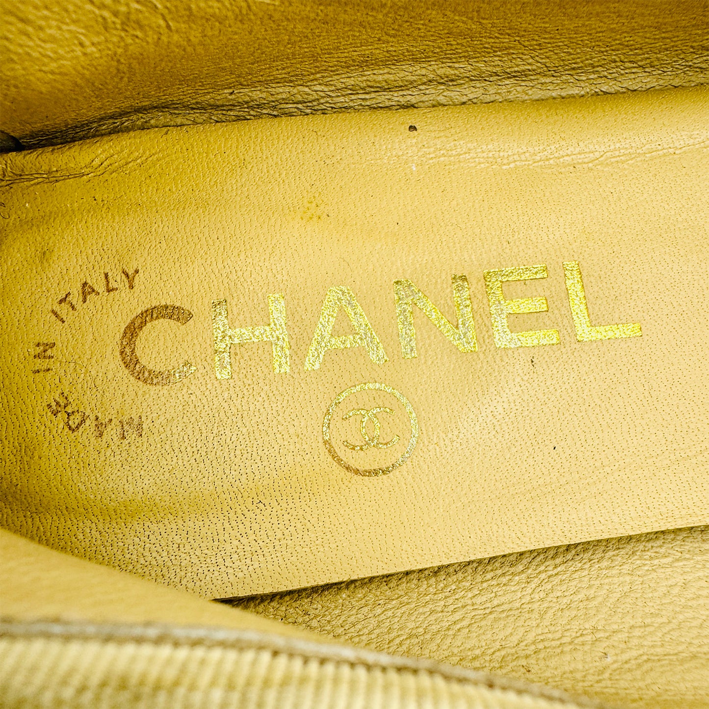 Chanel Women's 'Beige Black' Ballet Flats (Size 37)
