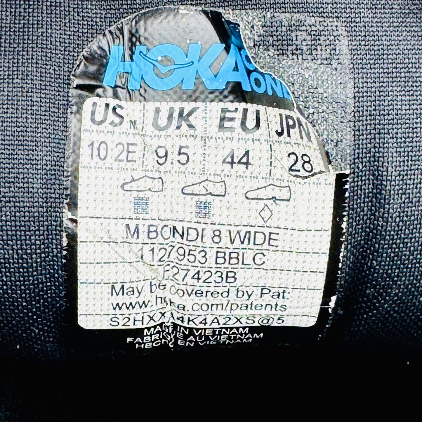 Hoka Men's Bondi 8 Shoes (Size 44) - 1127953-BBLC