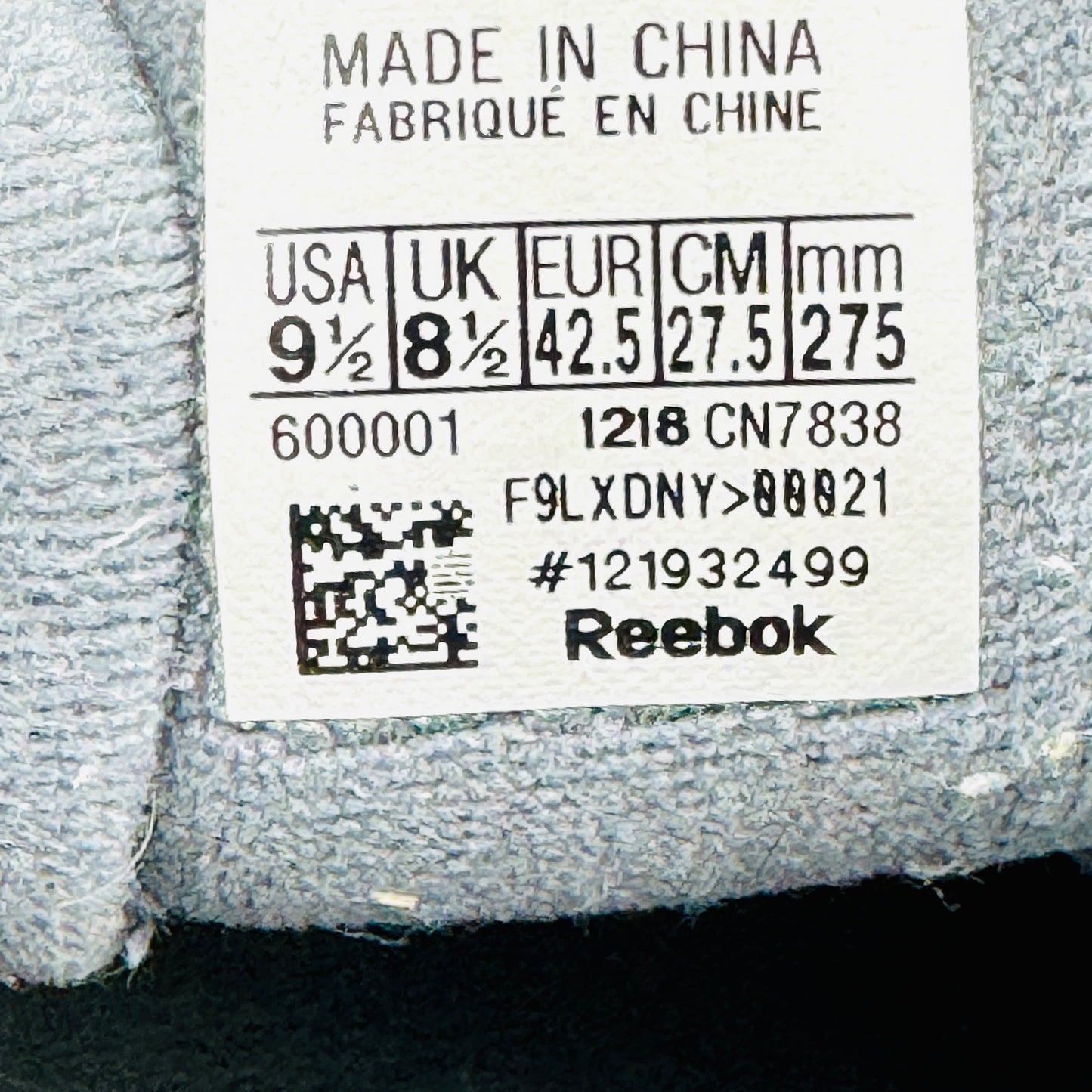 Reebok Men's Aztrek Grey Shoes (Size 42.5) - CN7838