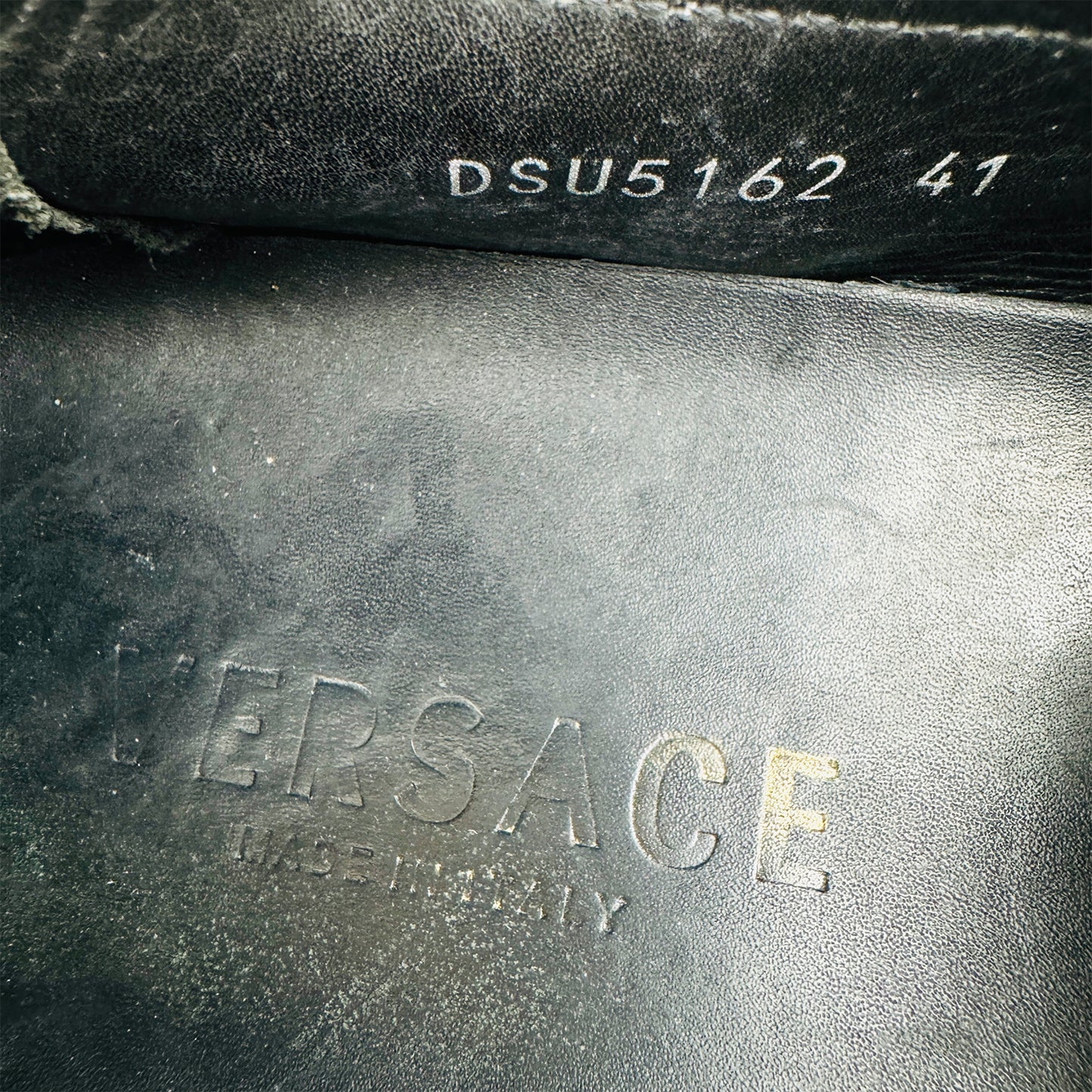 Versace Medusa Croc Embossed Leather Loafers (Size 42) - DSU5162