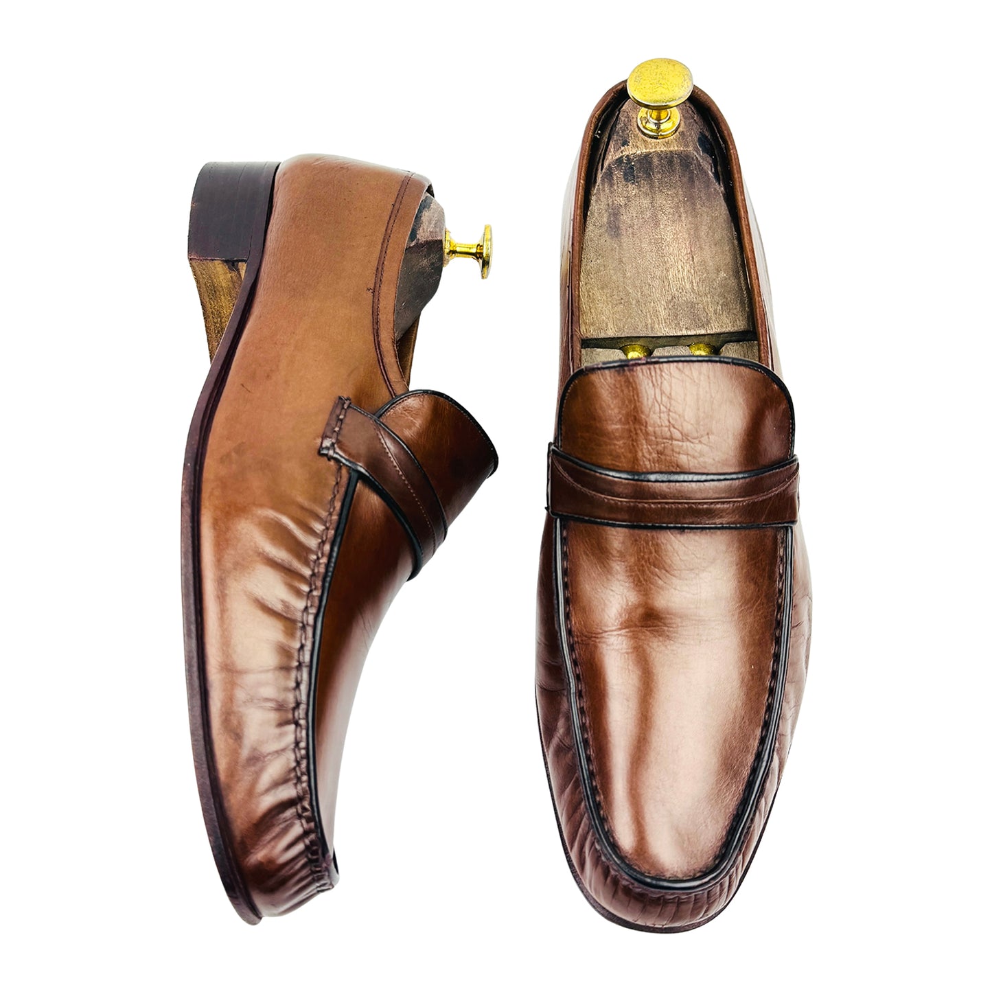 Bally Brown Leather Penny Loafers (Size 41.5)