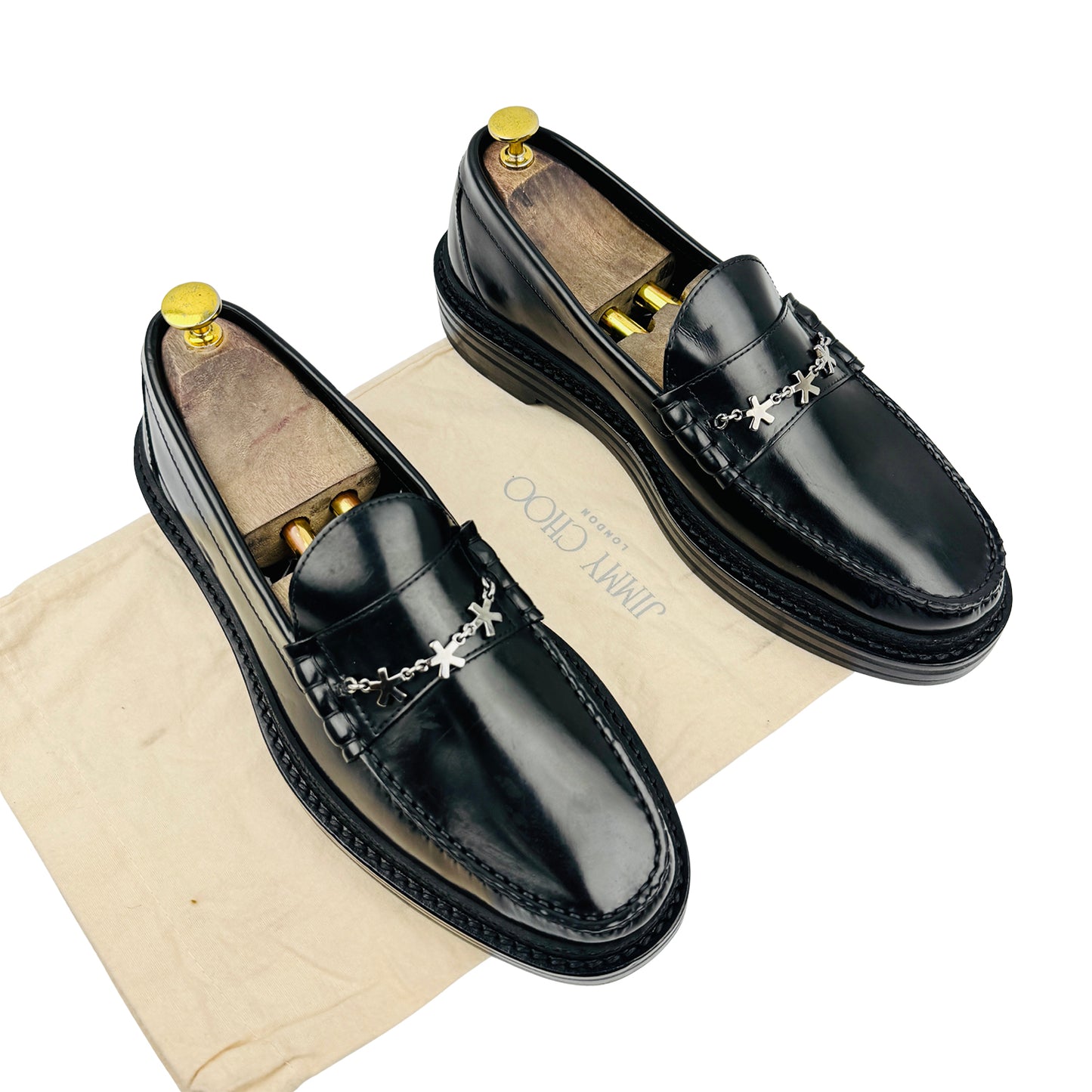 Jimmy Choo x Eric Haze Ezra - Crystal Star Chain Loafers (Size 43)