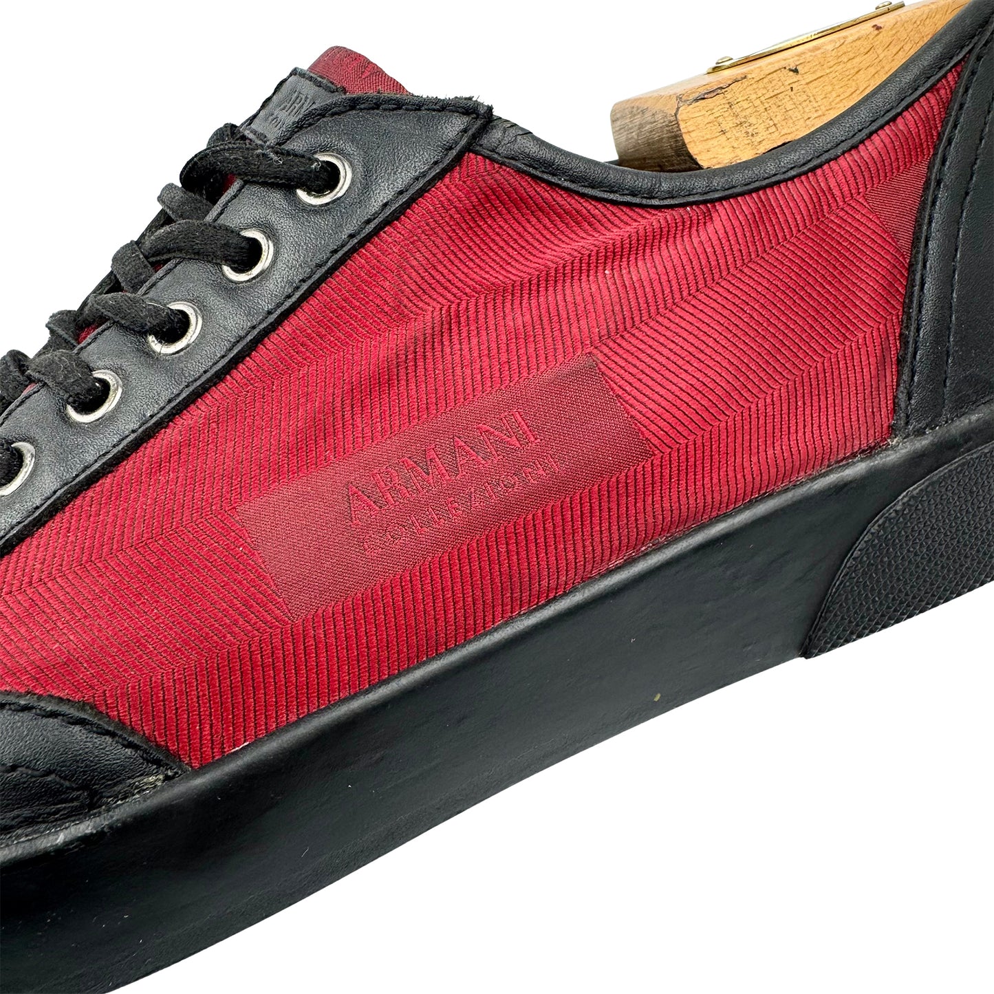 Armani Collezioni Canvas Leather Sneakers (Size 43)