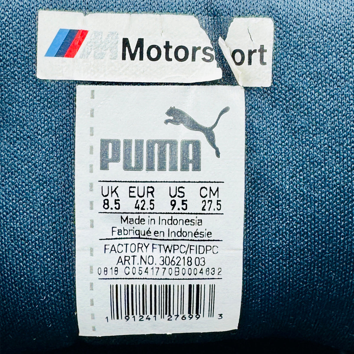 PUMA BMW M Motorsport Kart Cat III Sneakers (Size 42.5) - 306218-03