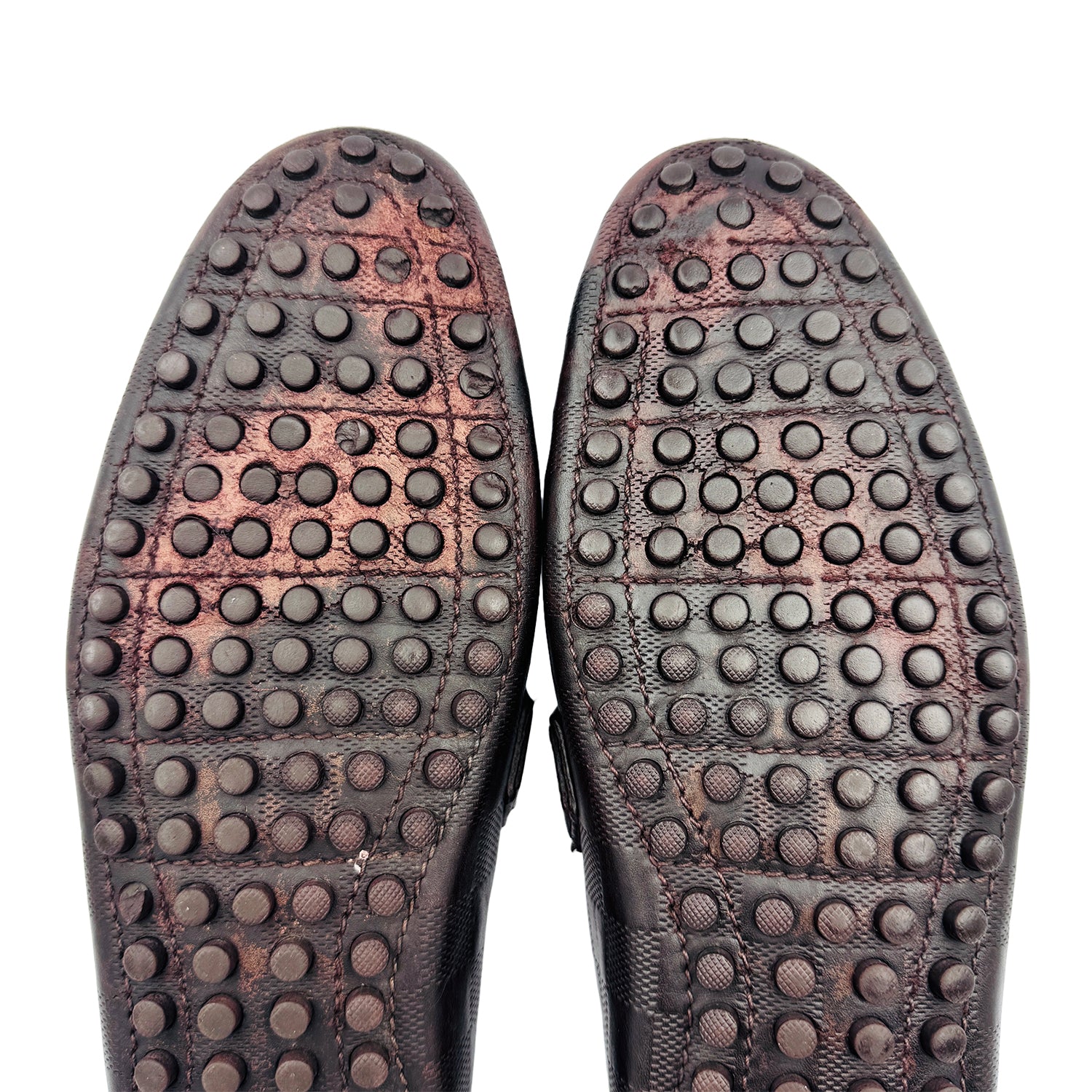 Outsole Closeup image of Louis Vuitton Hockenheim Brown Moccasins  (Size 42.5)