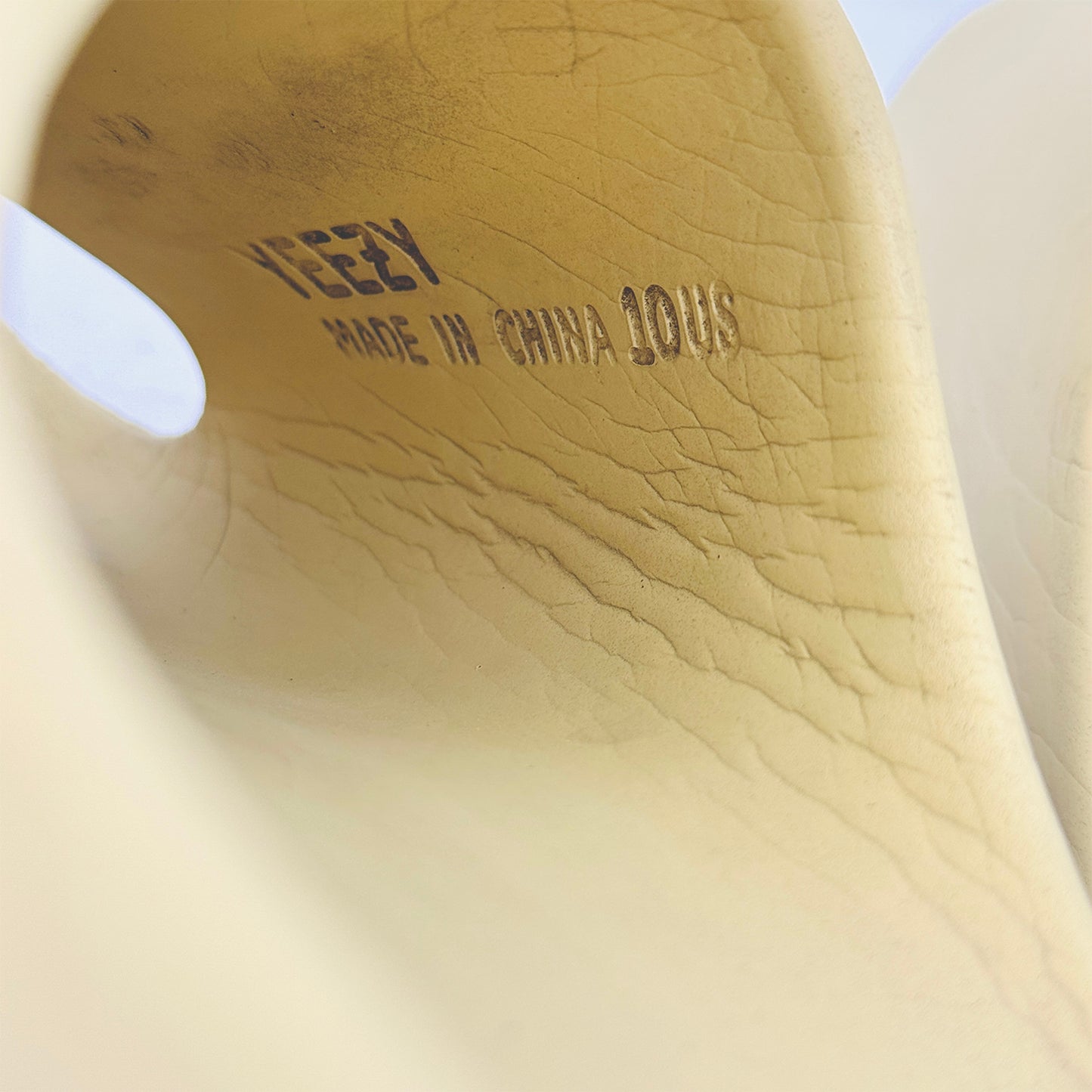 Adidas Men's Yeezy 'Desert Sand' Slides (Size 43/43.5) - FW6344