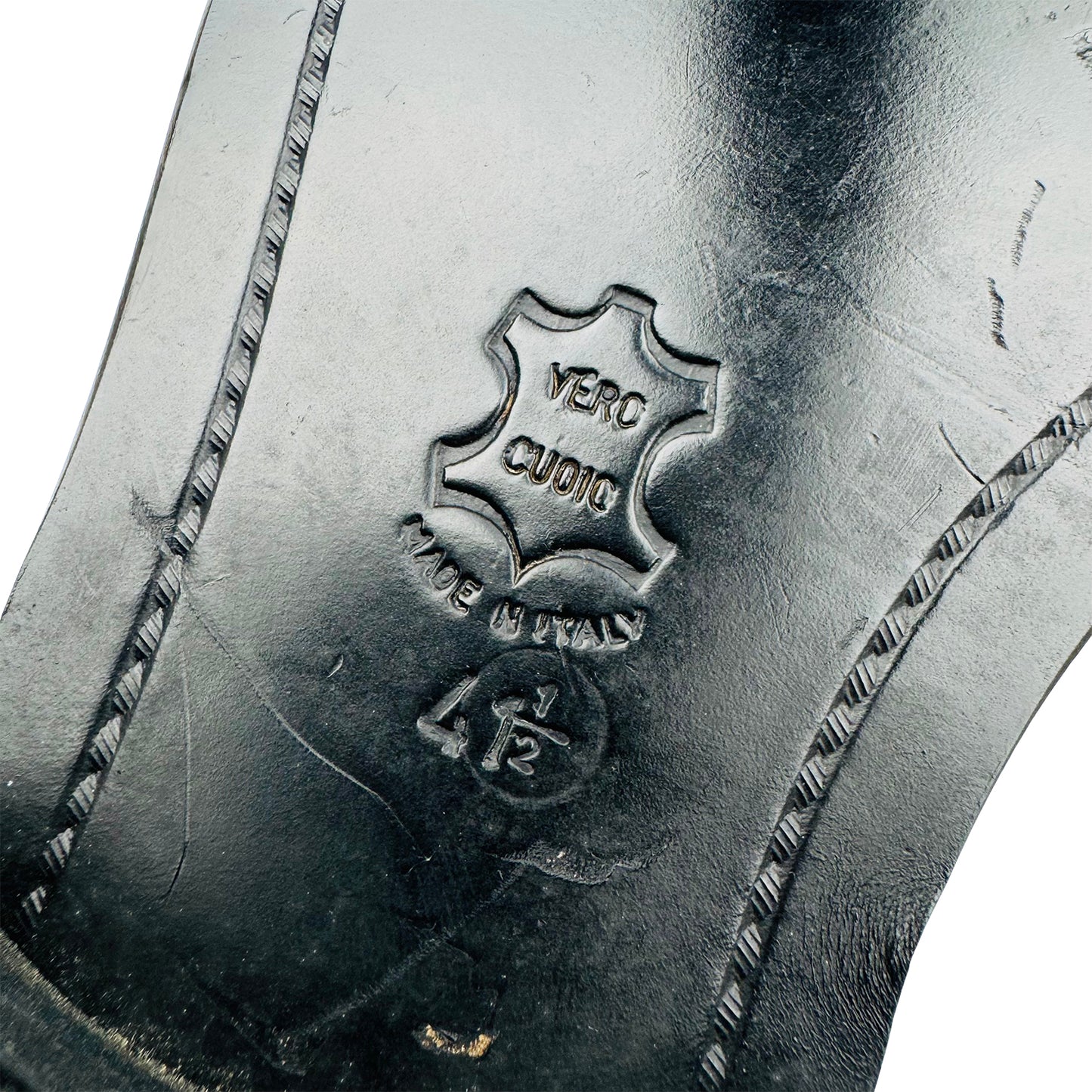 Bella Venezia Black Leather Strap Loafer (Size 41.5/42)