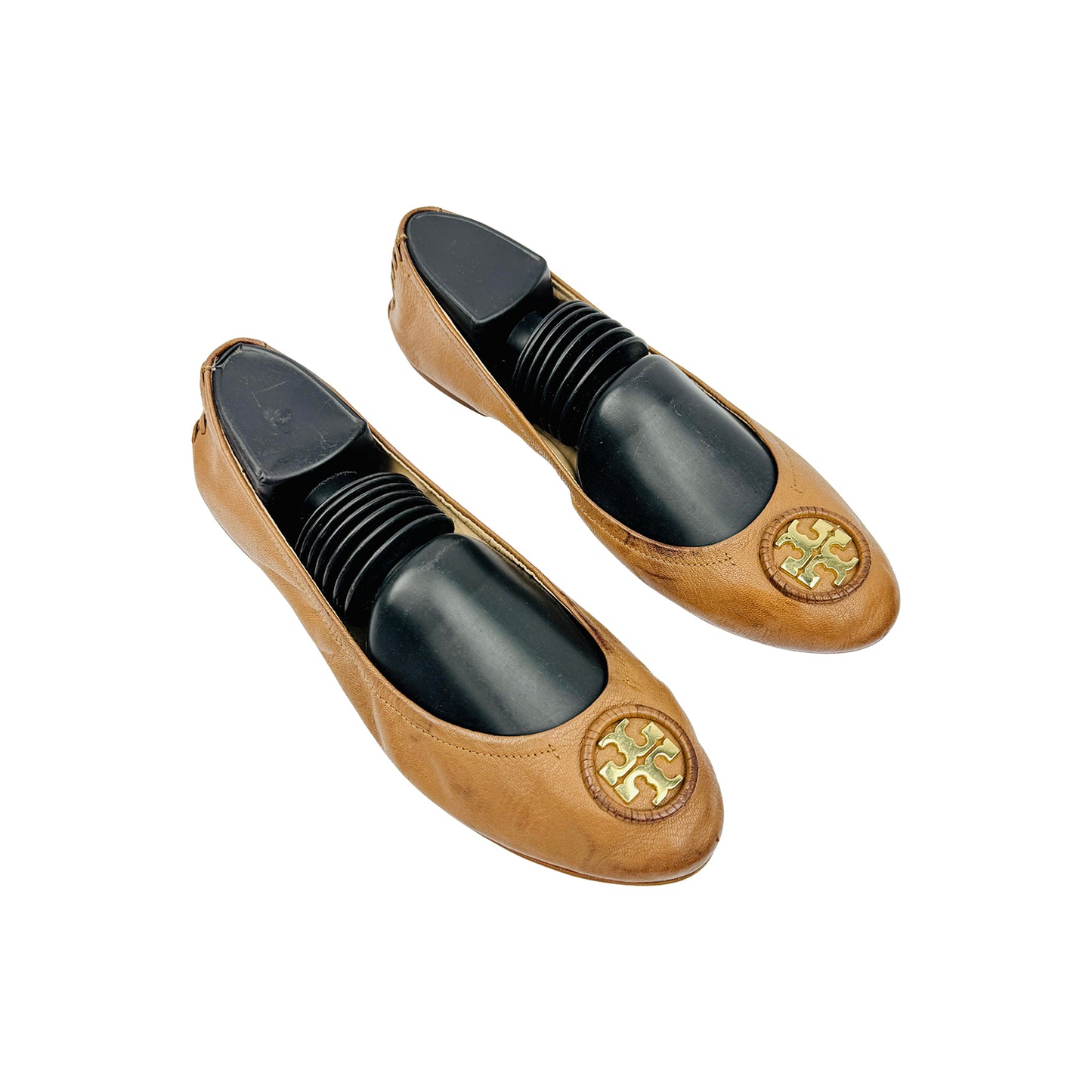 Tory Burch Women's Reva Tan Ballet Flats (Size 39.5)