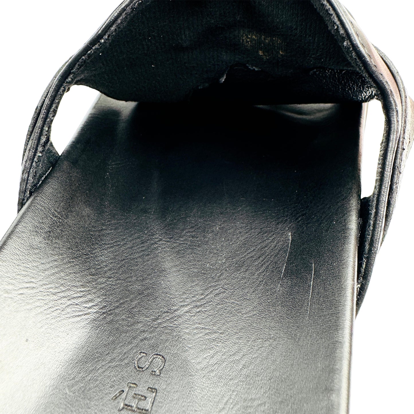 Hermès Empire Black Sandal Slides (Size 39)