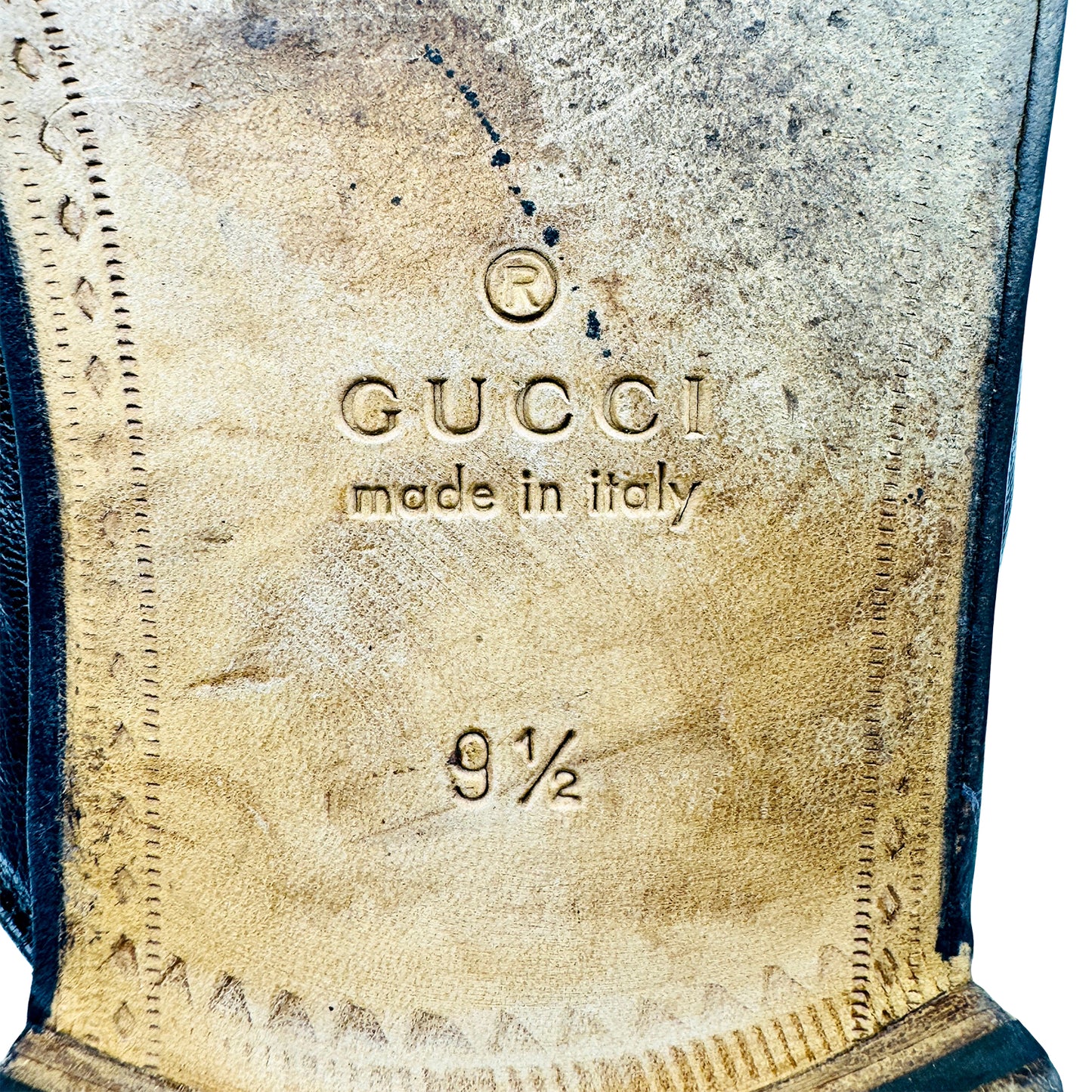 Gucci Leather Horsebit Slingback Slippers (Size 43.5) - 523406