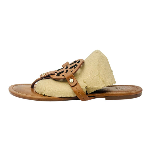 Tory Burch Miller Vintage Vachetta Sandal Slides (Size 39) - TORY 46149