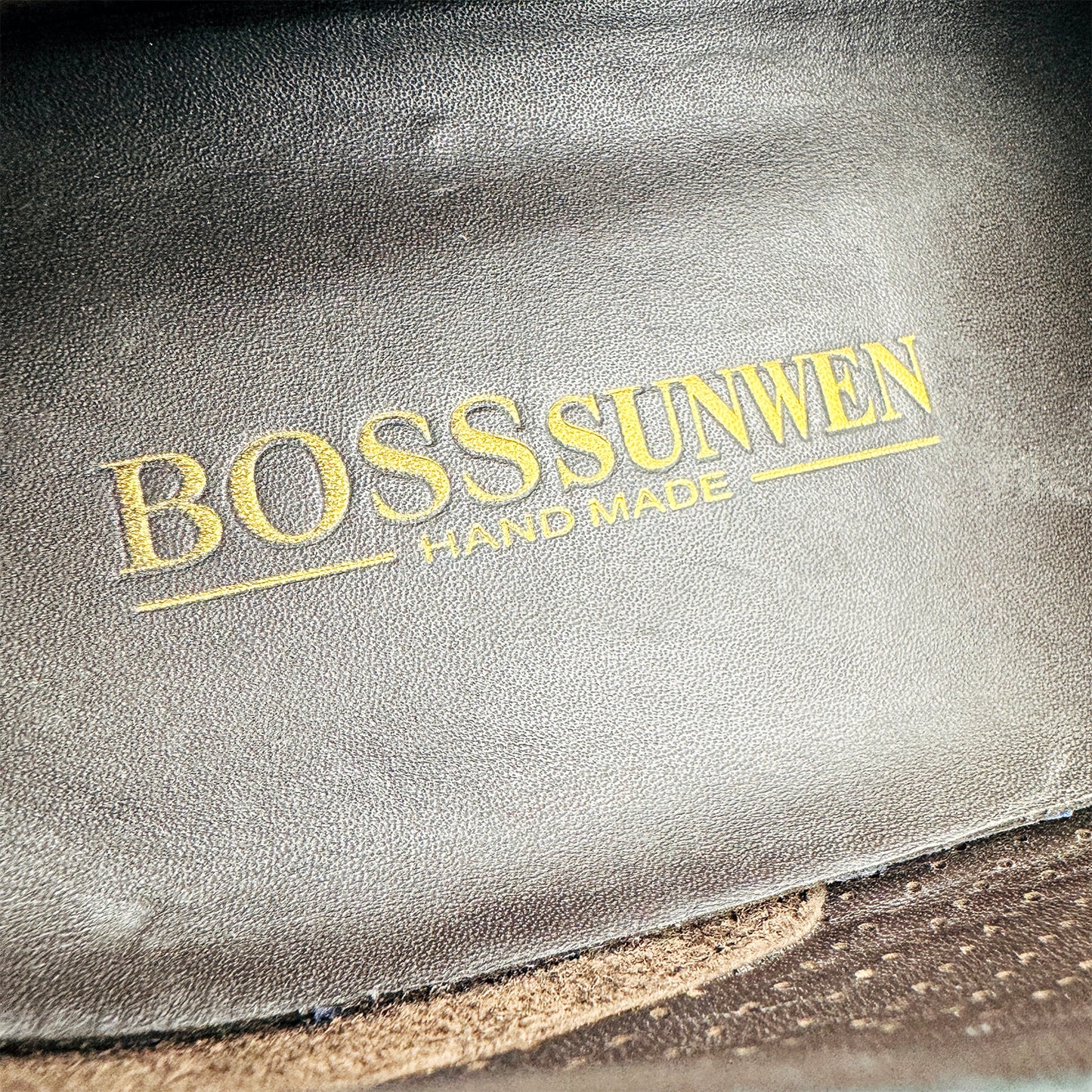 BOSSsunwen Ostrich-Embossed Leather Loafers (Size 43)