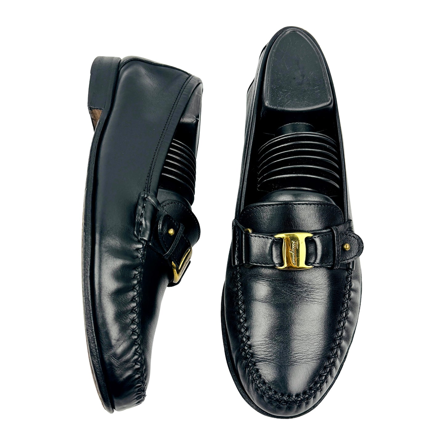 Salvatore Ferragamo Gancini Bit Leather Loafers (Size 40)
