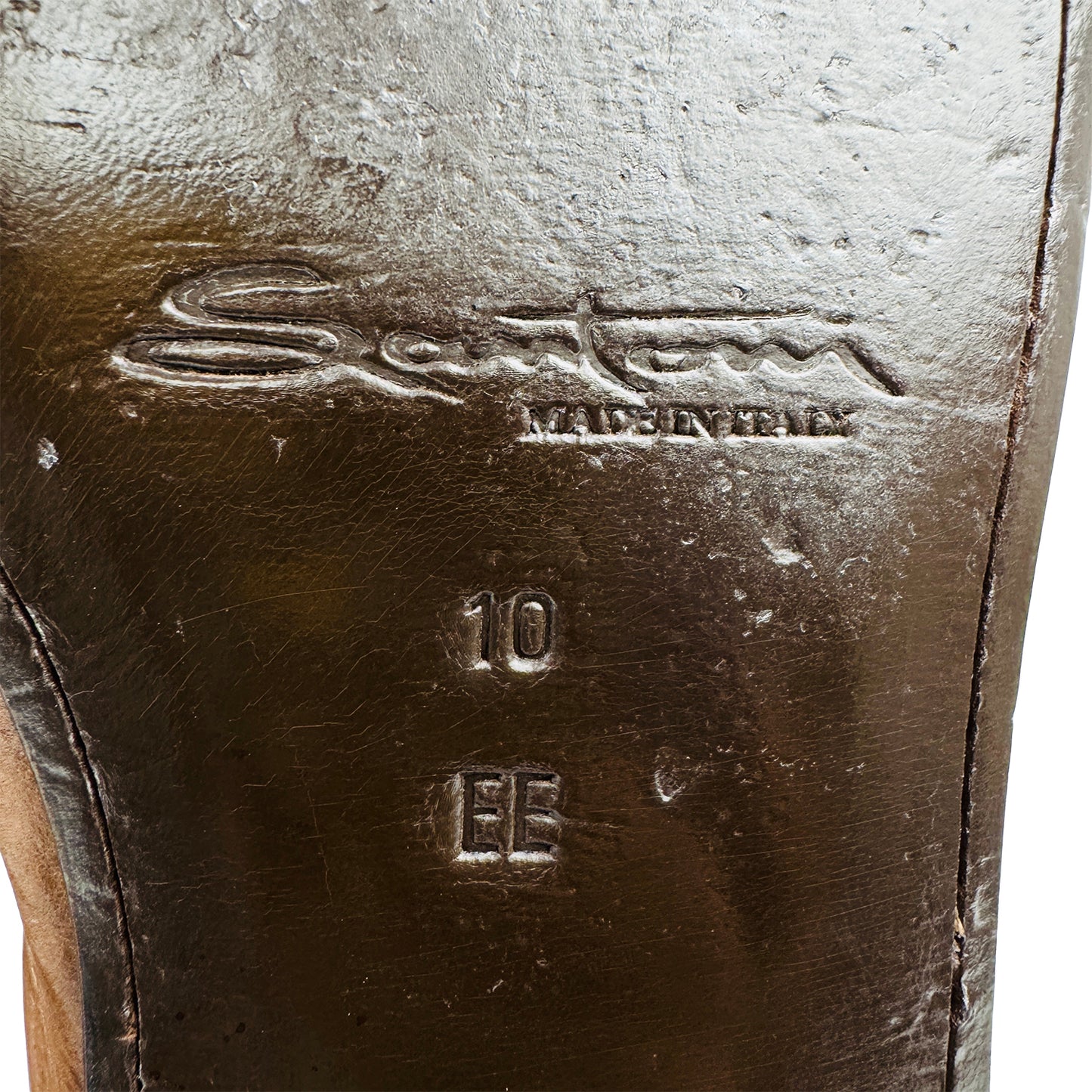 Santoni Brown Leather Penny Loafers (Size 43/43.5)