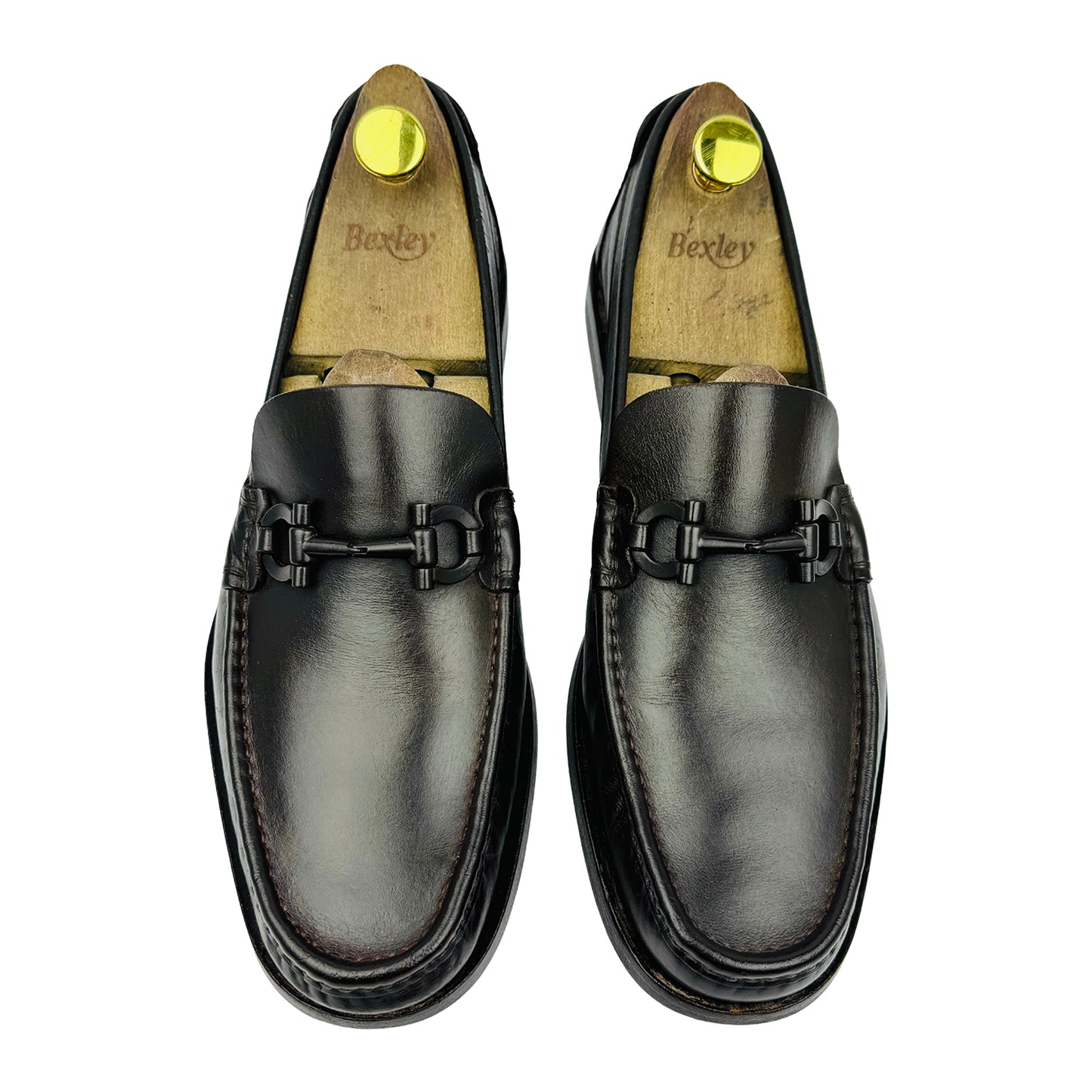 Salvatore Ferragamo Brown Gancini Bit Loafers (Size 43)