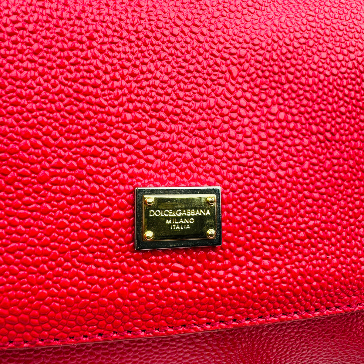 Dolce & Gabbana Sicily 'Fuchsia Pink' Leather Handbag