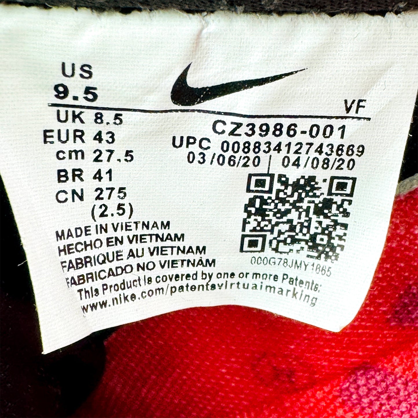Nike x CLOT x Fragment Design Air Force 1 Sneakers (Size 43) - CZ3986-001