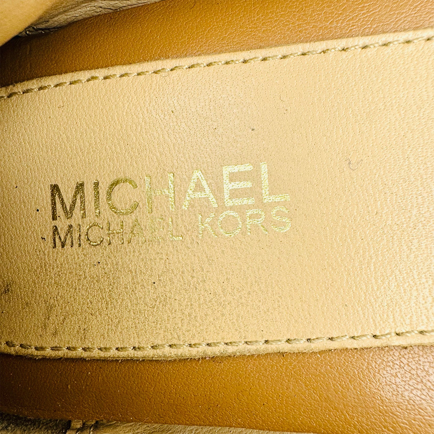 Michael Kors Brown MK Logo Buckle Loafers (Size 38.5)