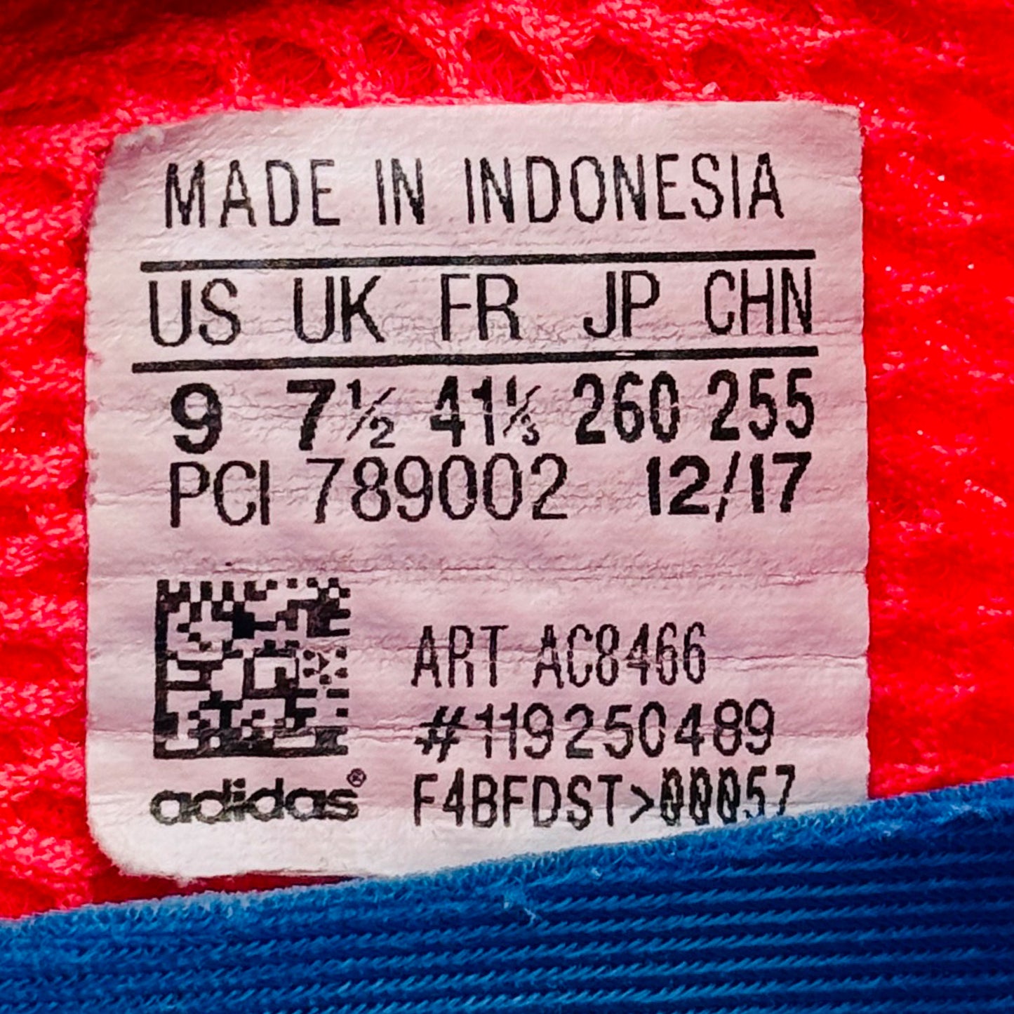 Adidas Deerupt Runner Red Blue Sneakers (Size 41/41.5) - AC8466