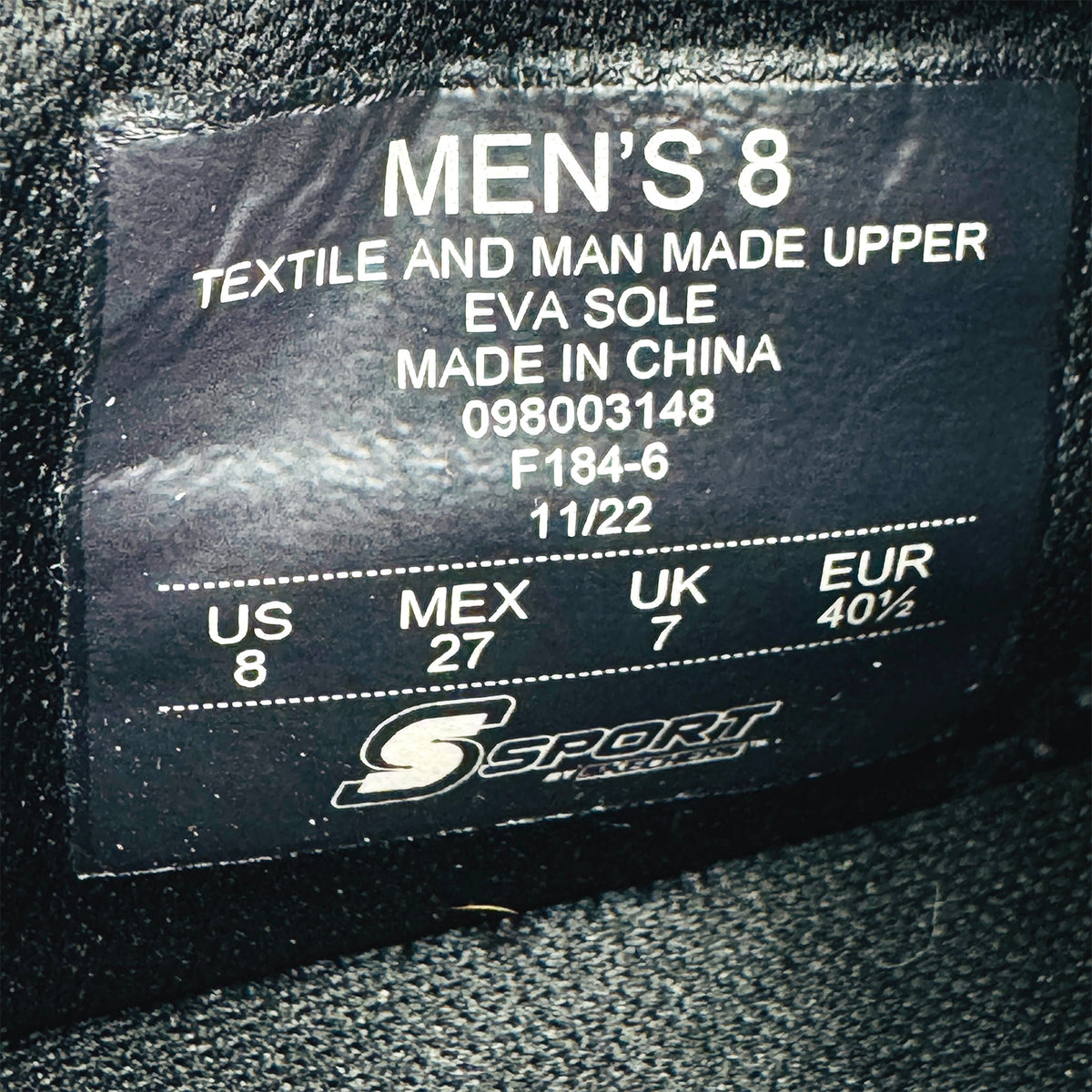 Skechers S Sport Charcoal Grey Shoes (Size 40.5)