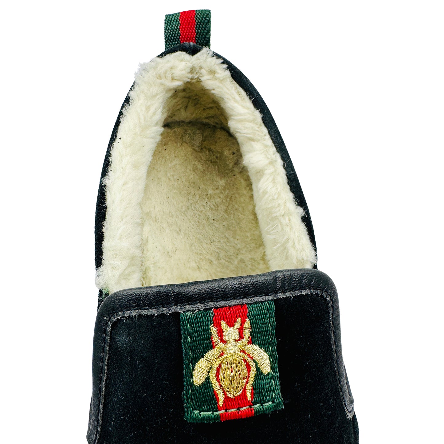 Gucci Men's Black Suede Wool Slip-On Sneakers (Size 40)