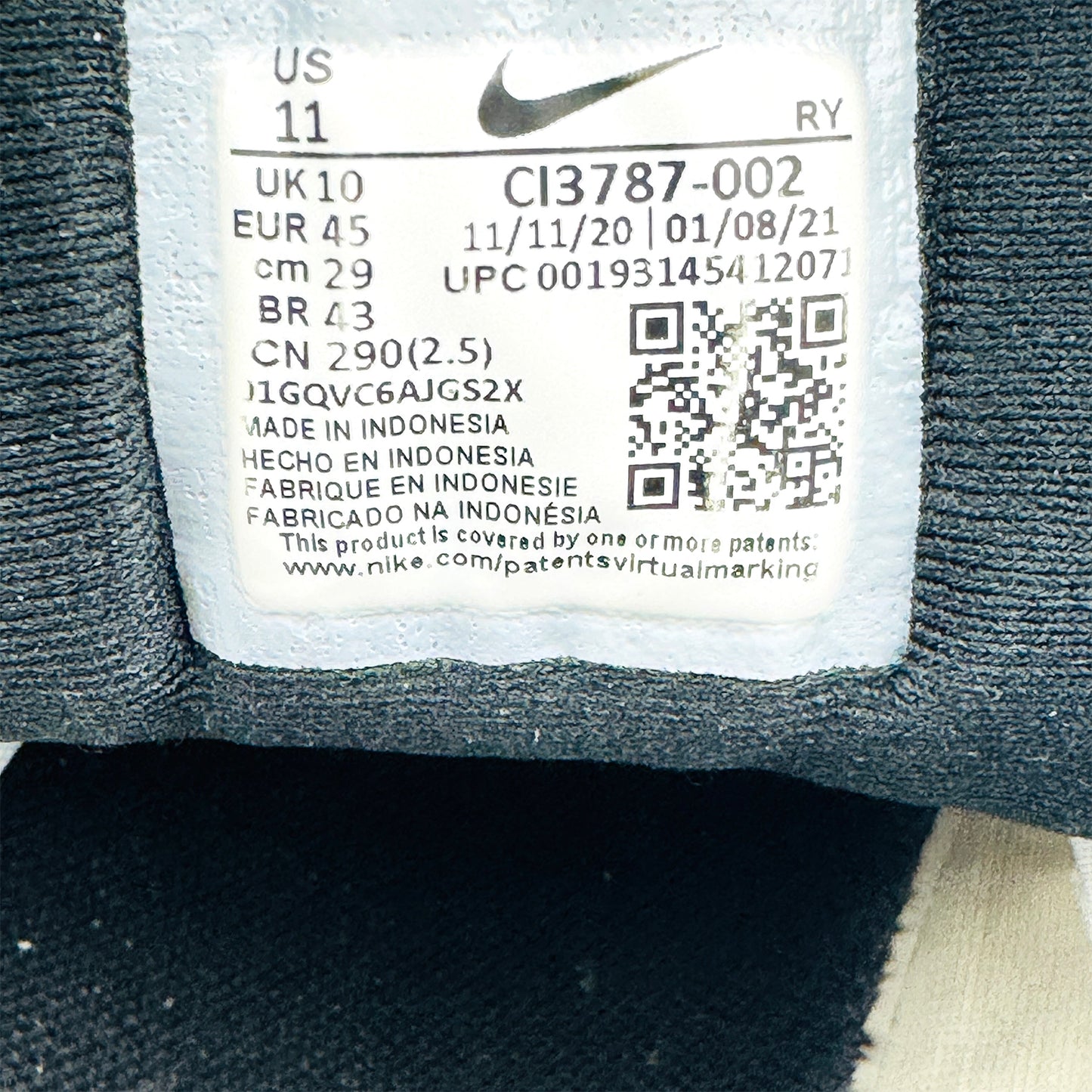 Nike Quest 2 'Black White' Shoes (Size 45) - CI3787-002