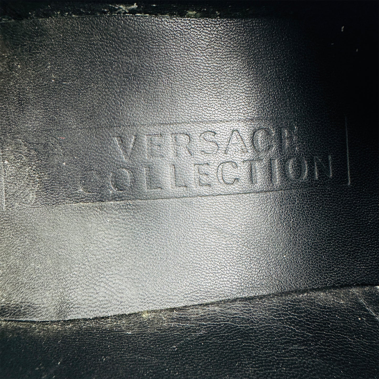 Versace Collection Men's Black Polished Leather Loafers (Size 44)