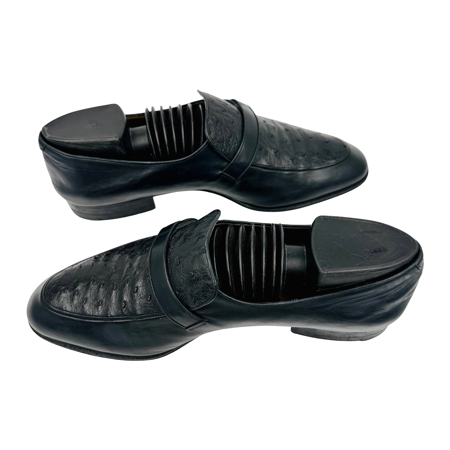 Antonio Men's Black Leather Loafers (Size 41/41.5)