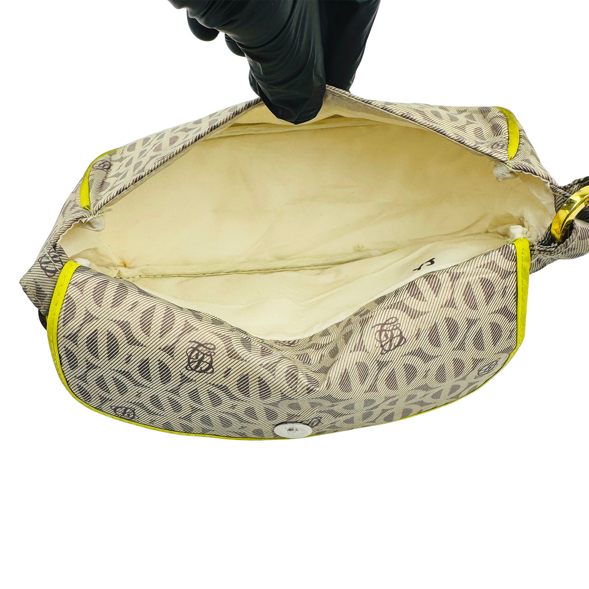 Bean Pole Beige Monogram Flap Shoulder Bag