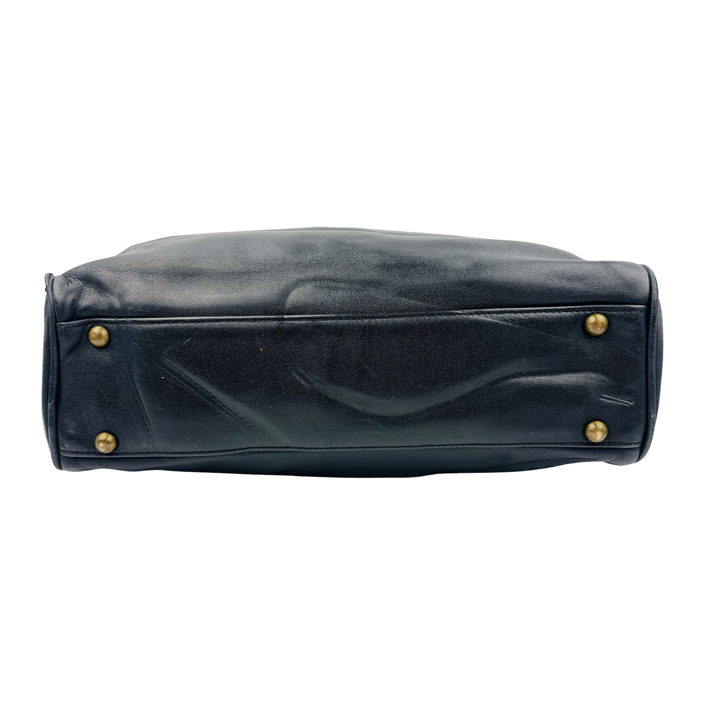 MCM Black Boston Leather Shoulder Bag