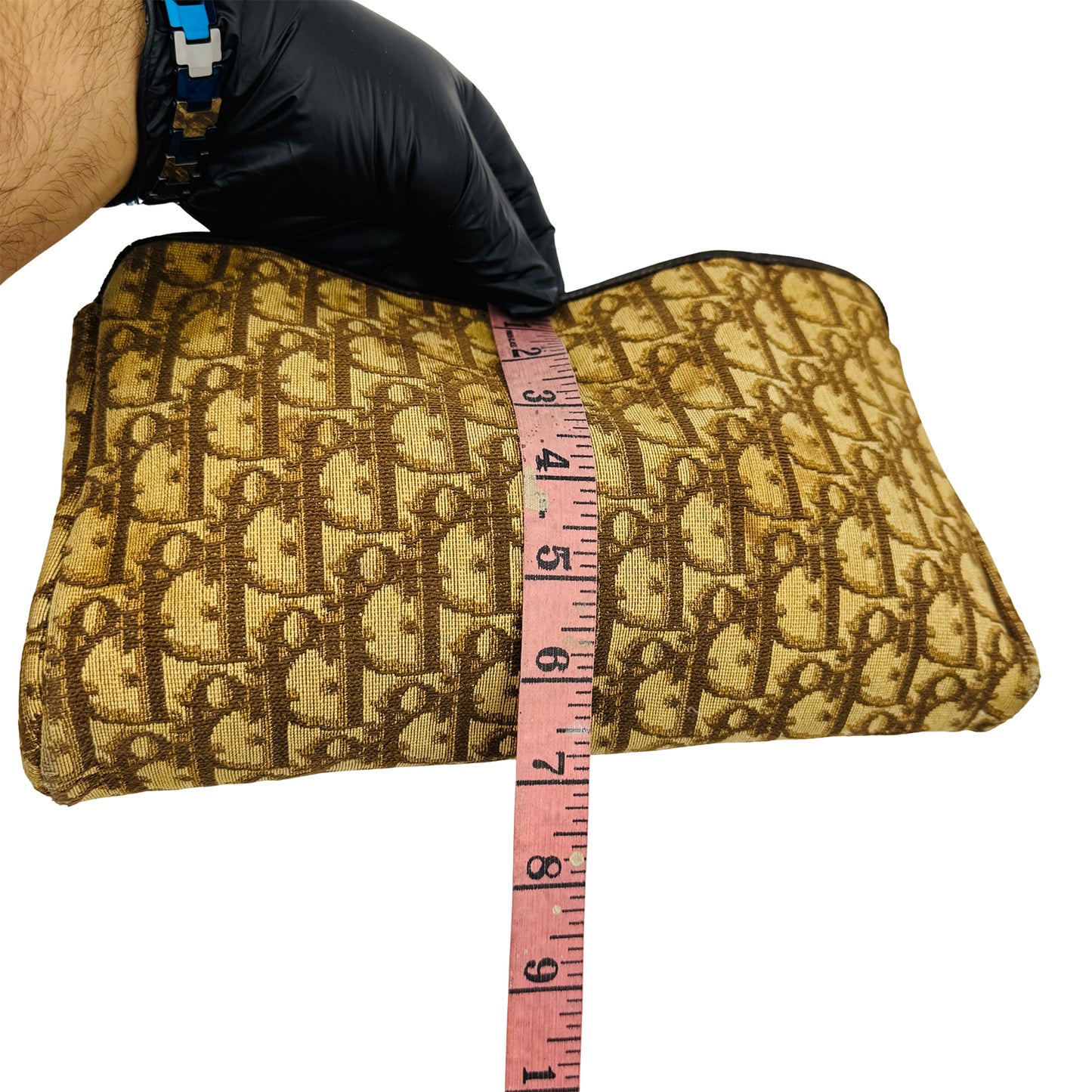 Christian Dior 'Beige Brown' Logo Clutch Bag