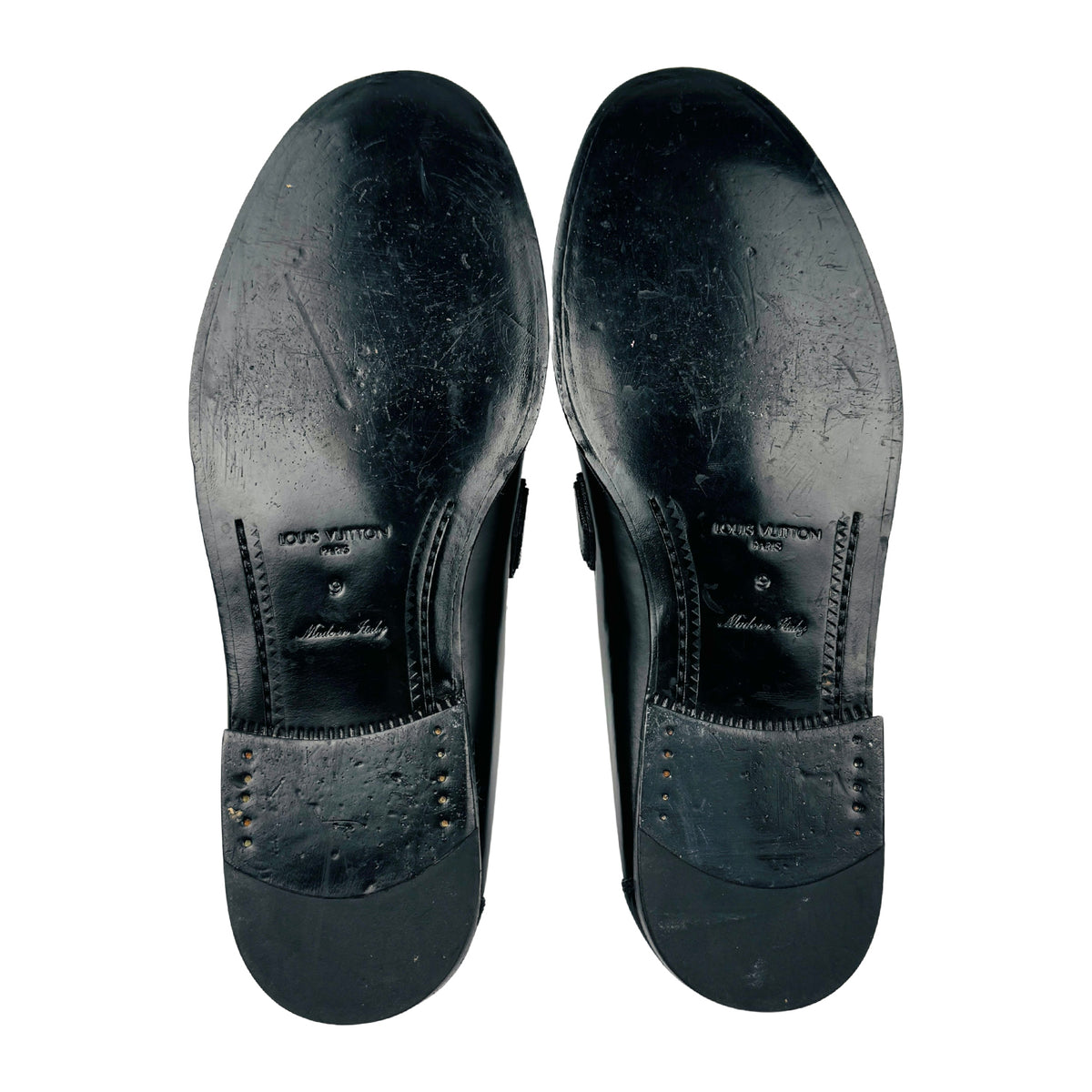 Louis Vuitton Major Black Leather Loafers (Size 43/43.5)