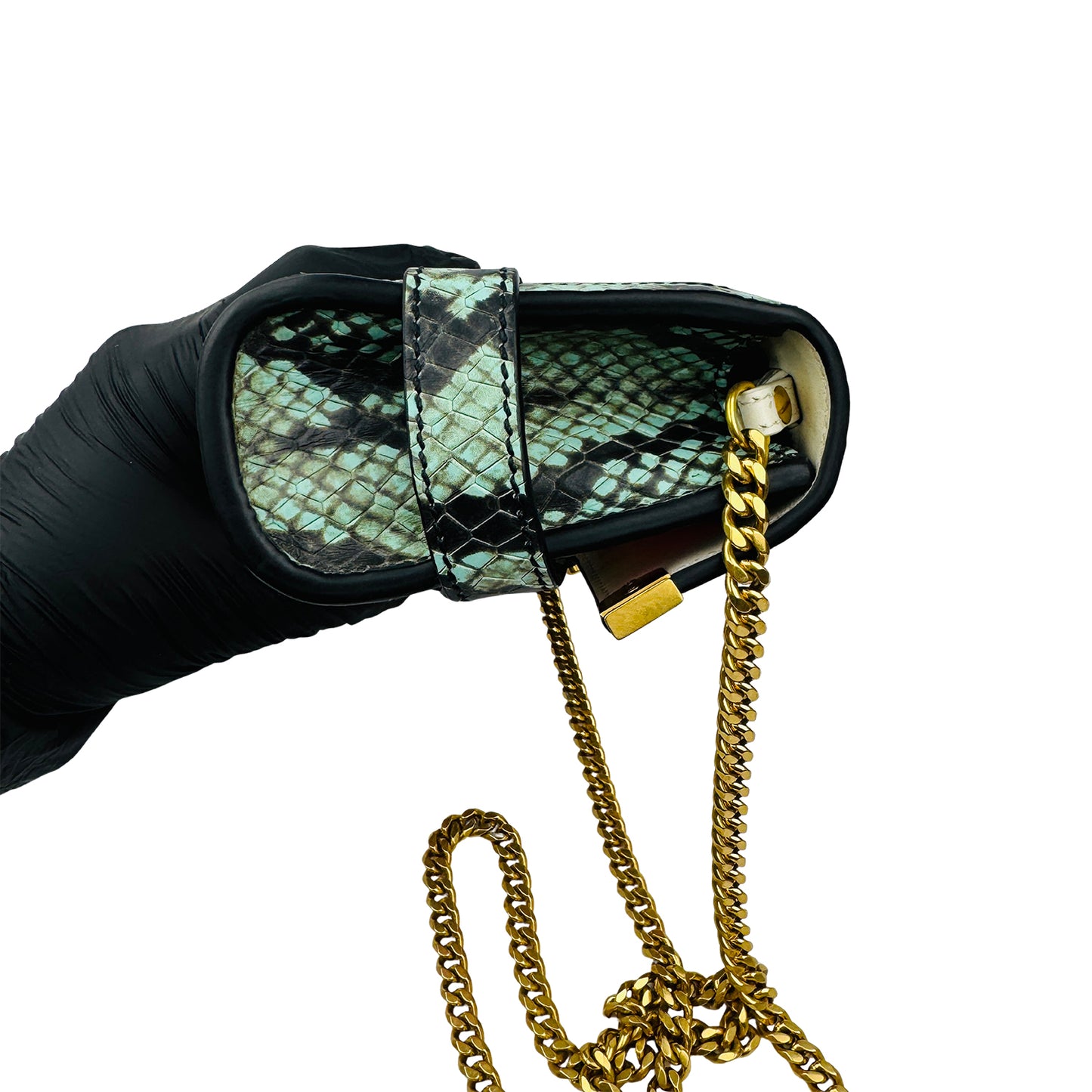 Balmain B-Buzz 23 Patchwork Leather Clutch Bag