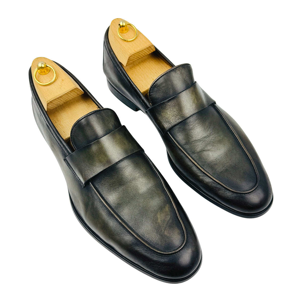 Magnanni Men's Burnished Leather Penny Loafers (Size 43)