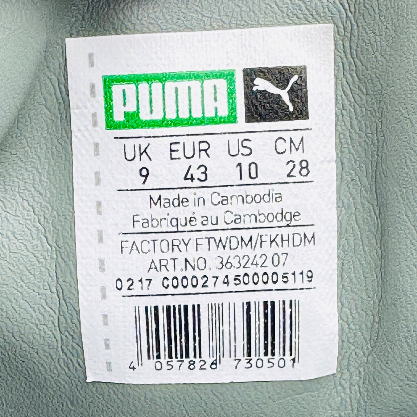 Puma Suede Classic 'Agave Green White' Sneakers (Size 43) - 363242-07