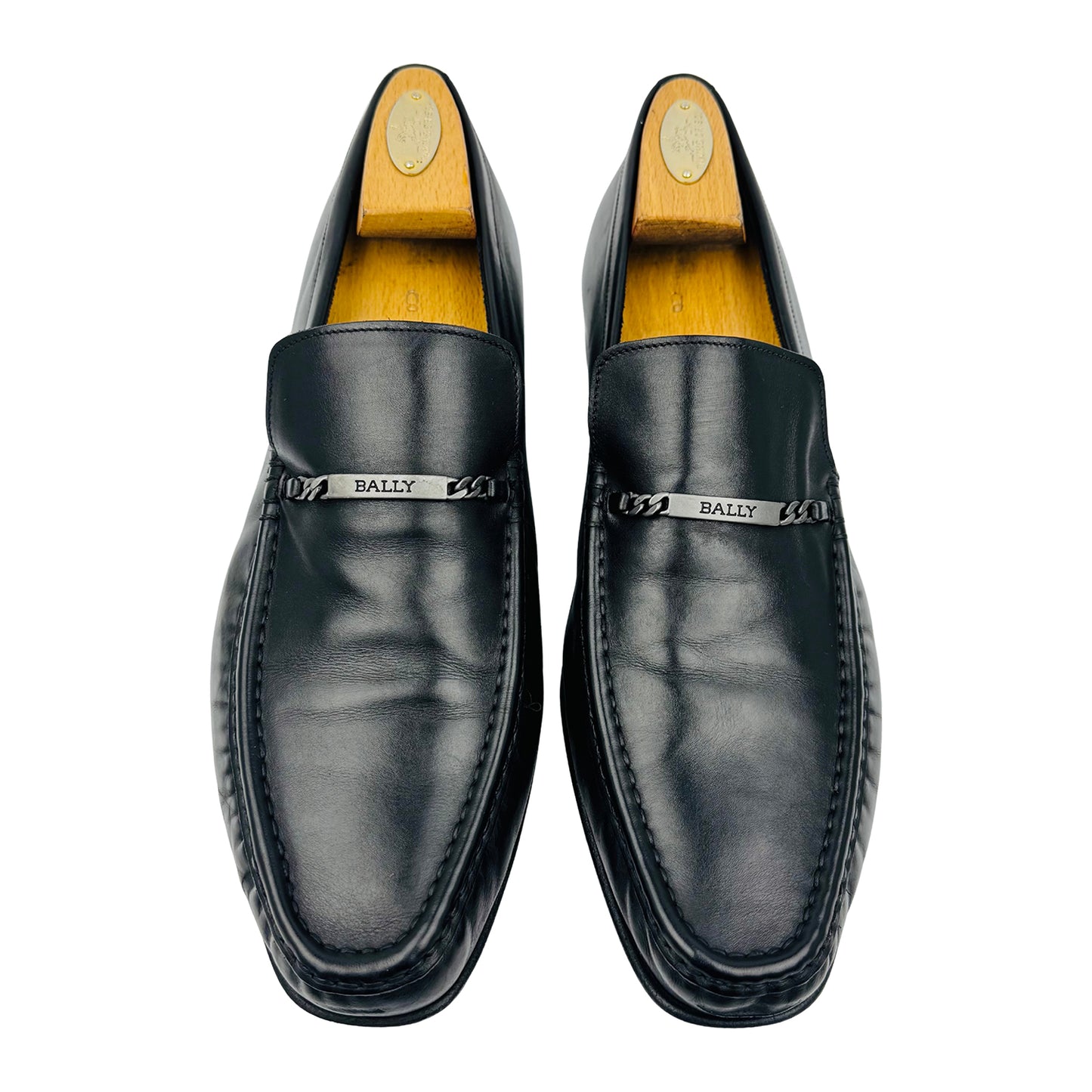 Bally Men's Black Horsebit Loafers (Size 43/43.5)