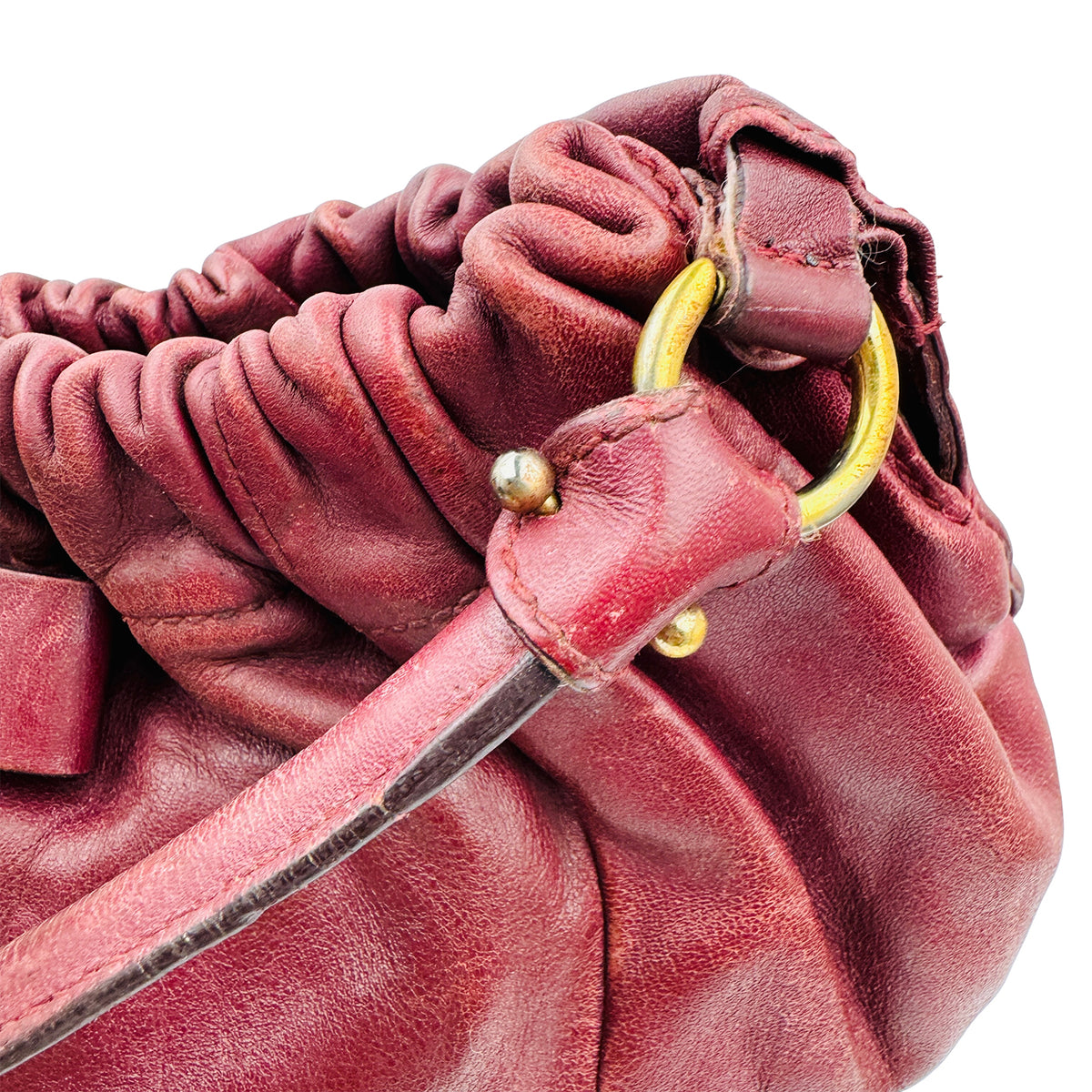 Salvatore Ferragamo Vara Bow Pleated Slouchy Hobo Bag