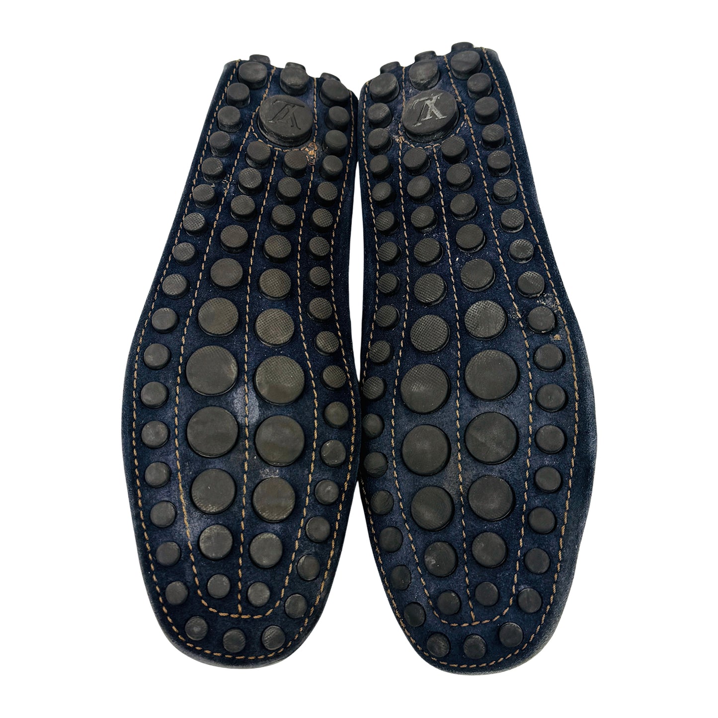 Louis Vuitton Men's Dark Navy Suede Tassel Loafers (Size 41)